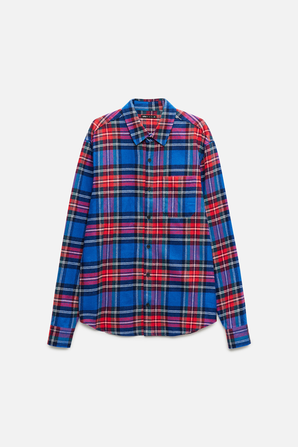 Рубашка хлопковая клетчатая прямая - цвет синий - 9