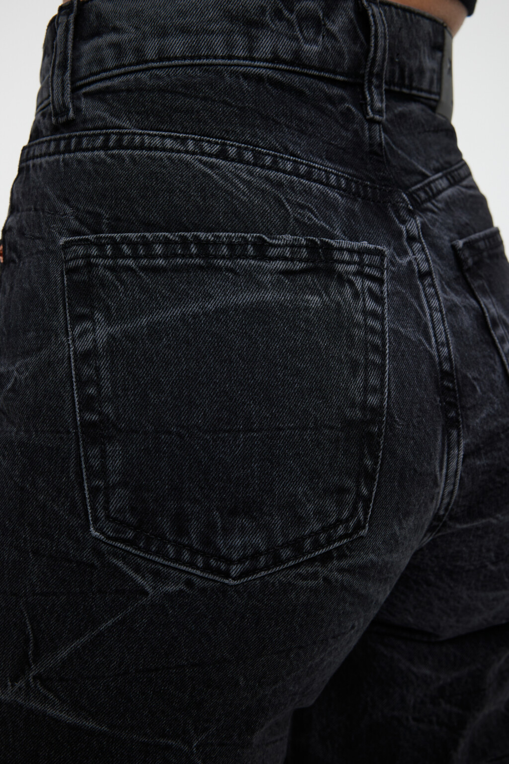 Джинсы прямые высокие с вареным эффектом - цвет серый - 6