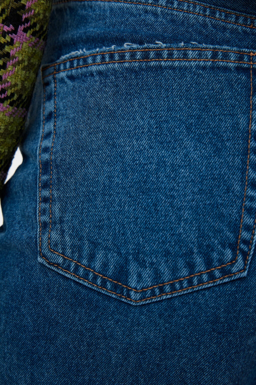 Джинсы wide leg с потертостями на карманах - цвет голубой - 6