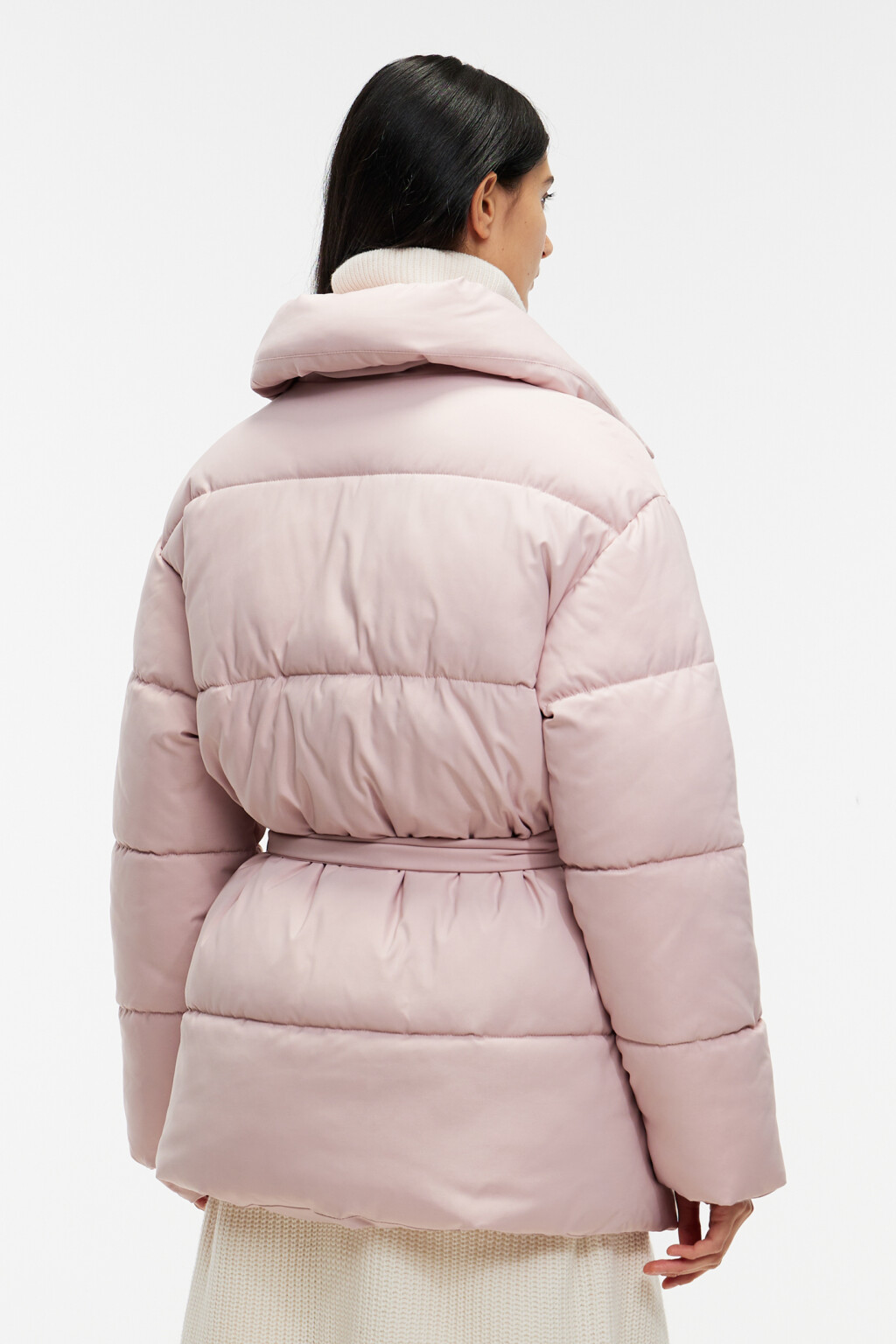 Куртка стеганая с высоким воротником-стойкой - цвет розовый - 3