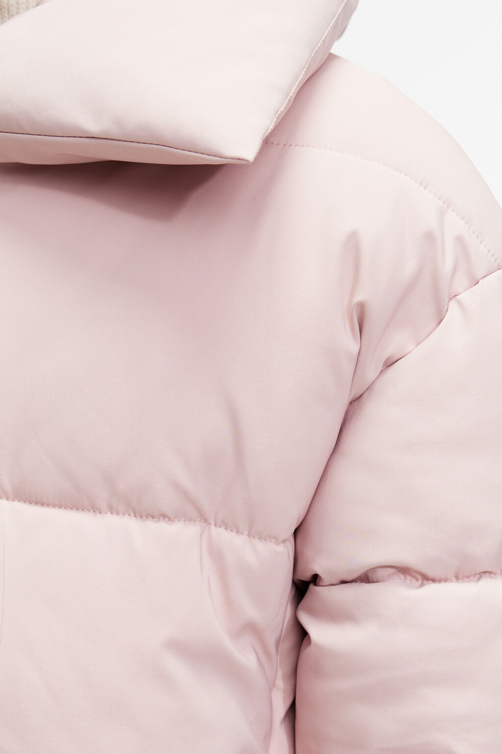 Куртка стеганая с высоким воротником-стойкой - цвет розовый - 5