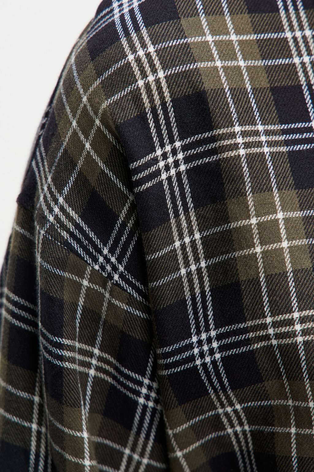 Рубашка oversize хлопковая с выбеленным эффектом - цвет зеленый - 5