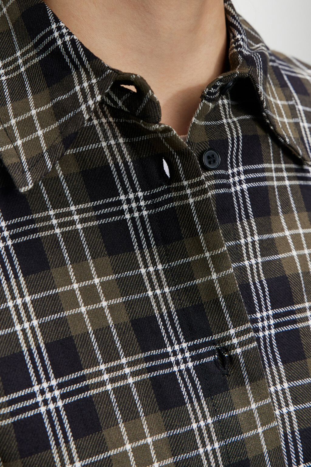 Рубашка oversize хлопковая с выбеленным эффектом - цвет зеленый - 6