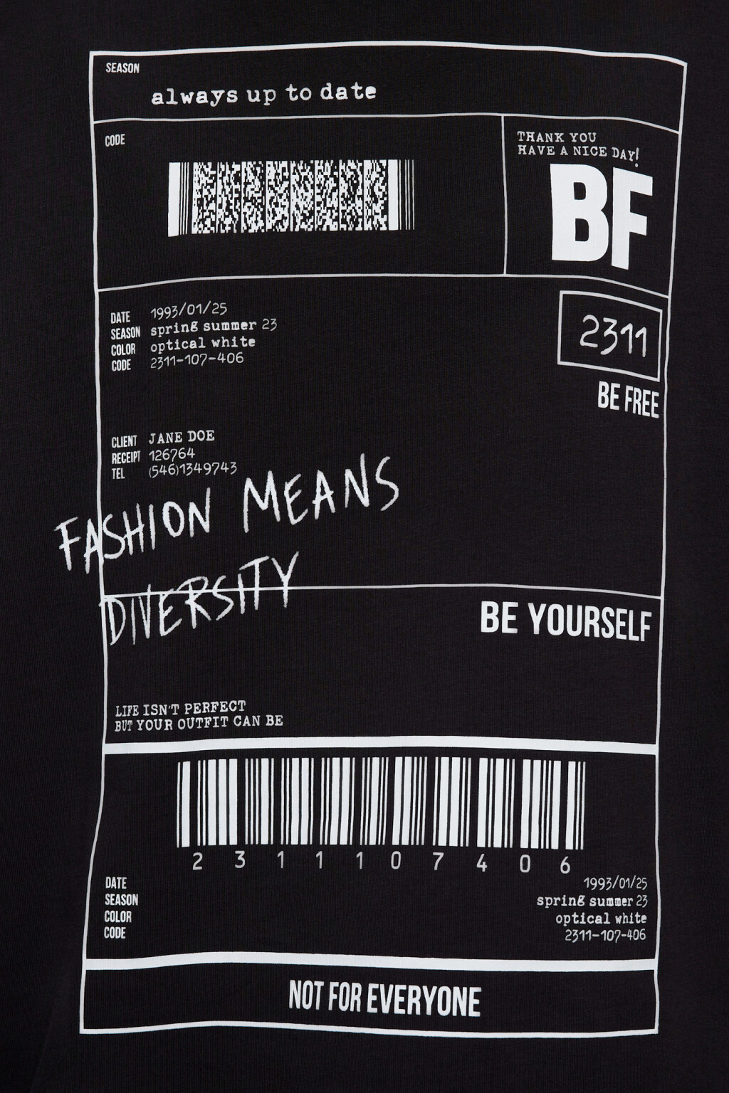 Лонгслив oversize хлопковый с принтом - цвет черный - 6