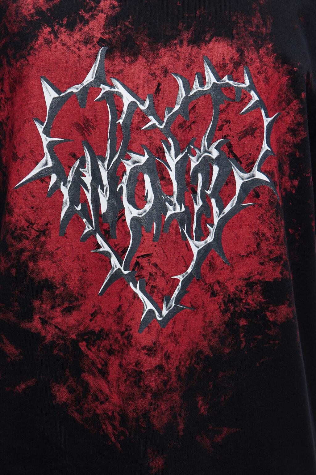 Футболка oversize хлопковая с принтом - цвет черный - 6