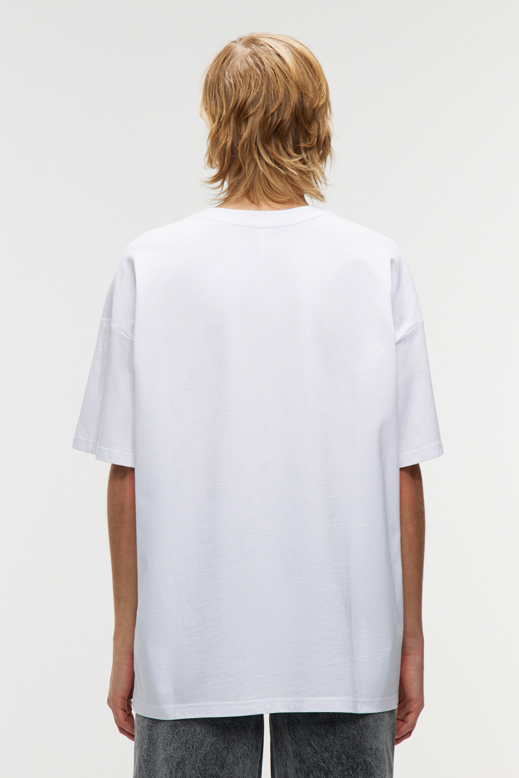 Футболка oversize хлопковая с принтом - цвет белый - 3
