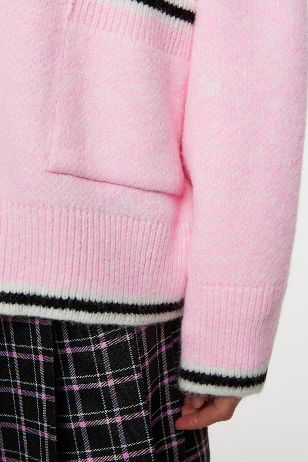 Кардиган oversize удлиненный с нашивкой - цвет розовый - 7