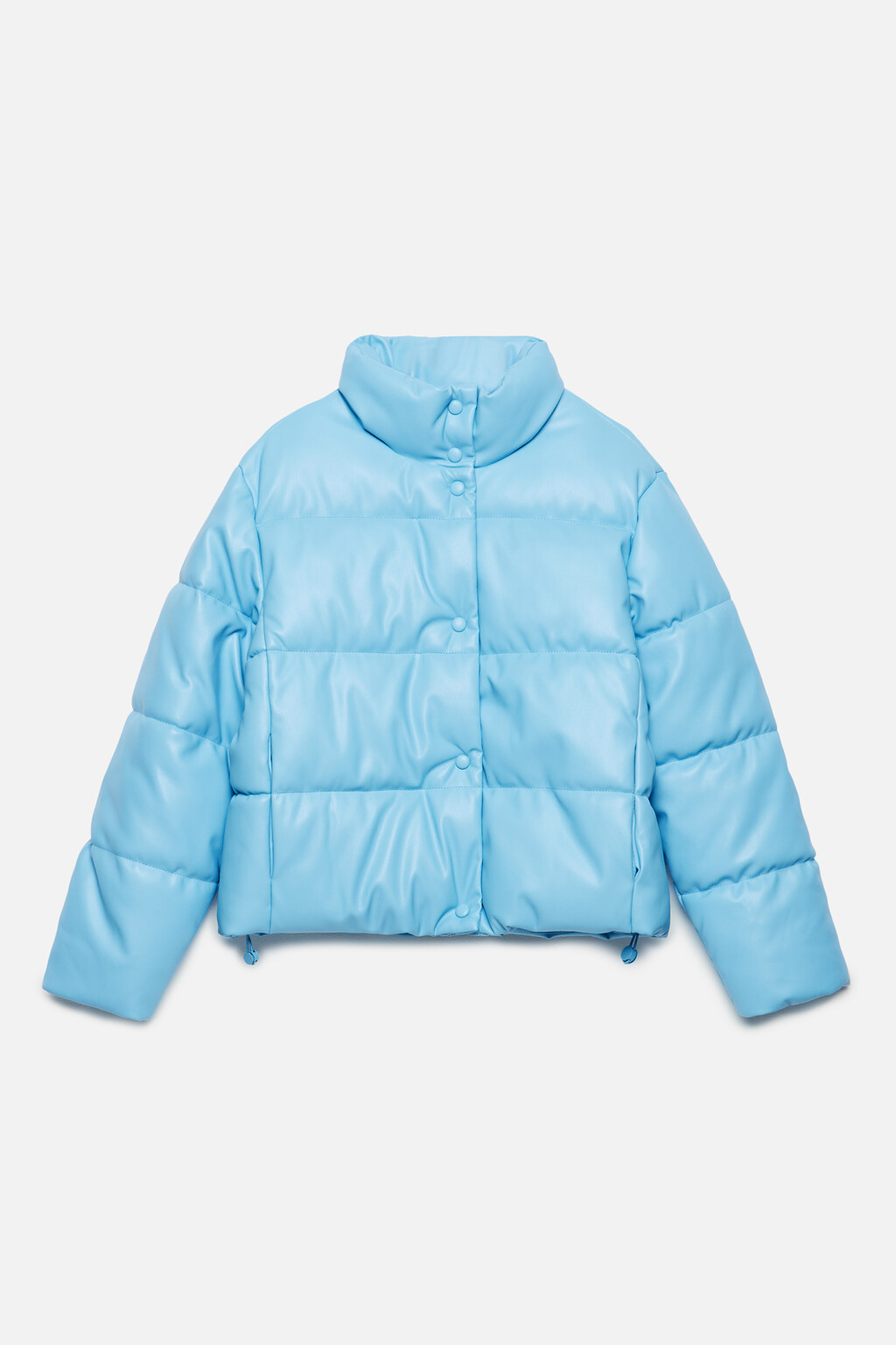 Куртка укороченная с воротником-стойкой - цвет голубой - 8