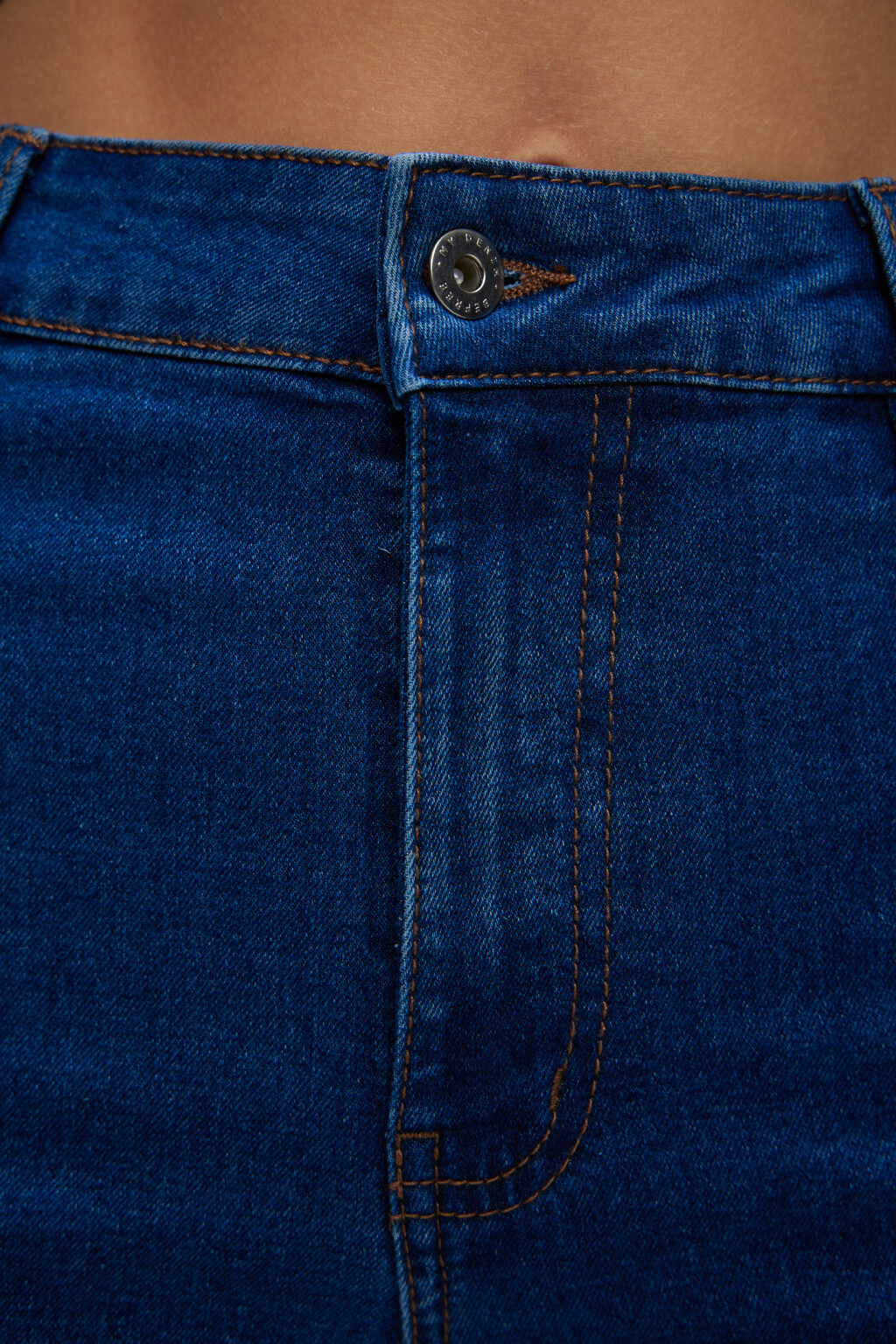 Джинсы клеш классические со средней посадкой - цвет синий - 5