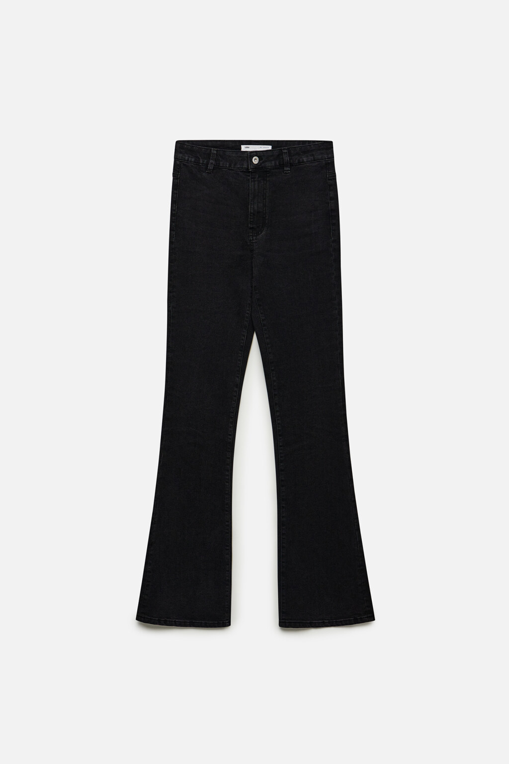 Джинсы клеш классические со средней посадкой - цвет черный - 7