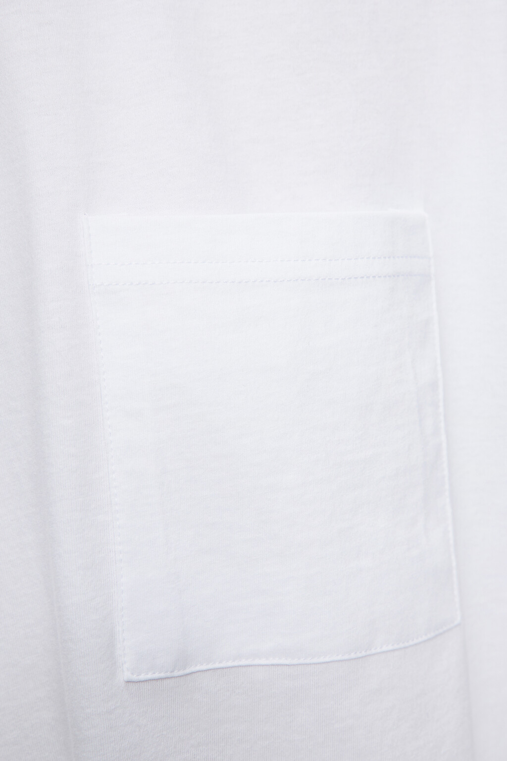 Лонгслив oversize хлопковый с нагрудным карманом - цвет белый - 5