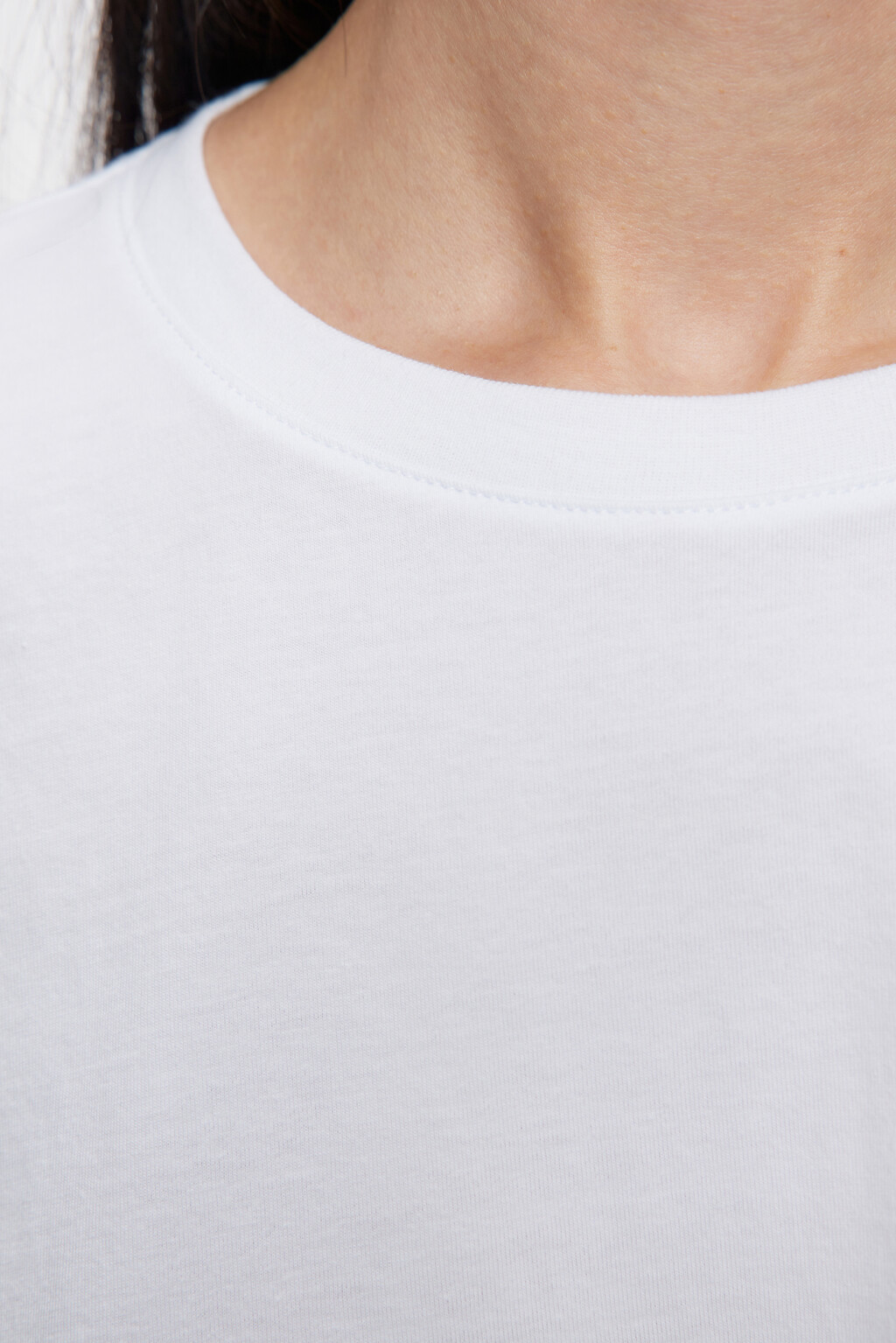 Лонгслив oversize хлопковый с нагрудным карманом - цвет белый - 6