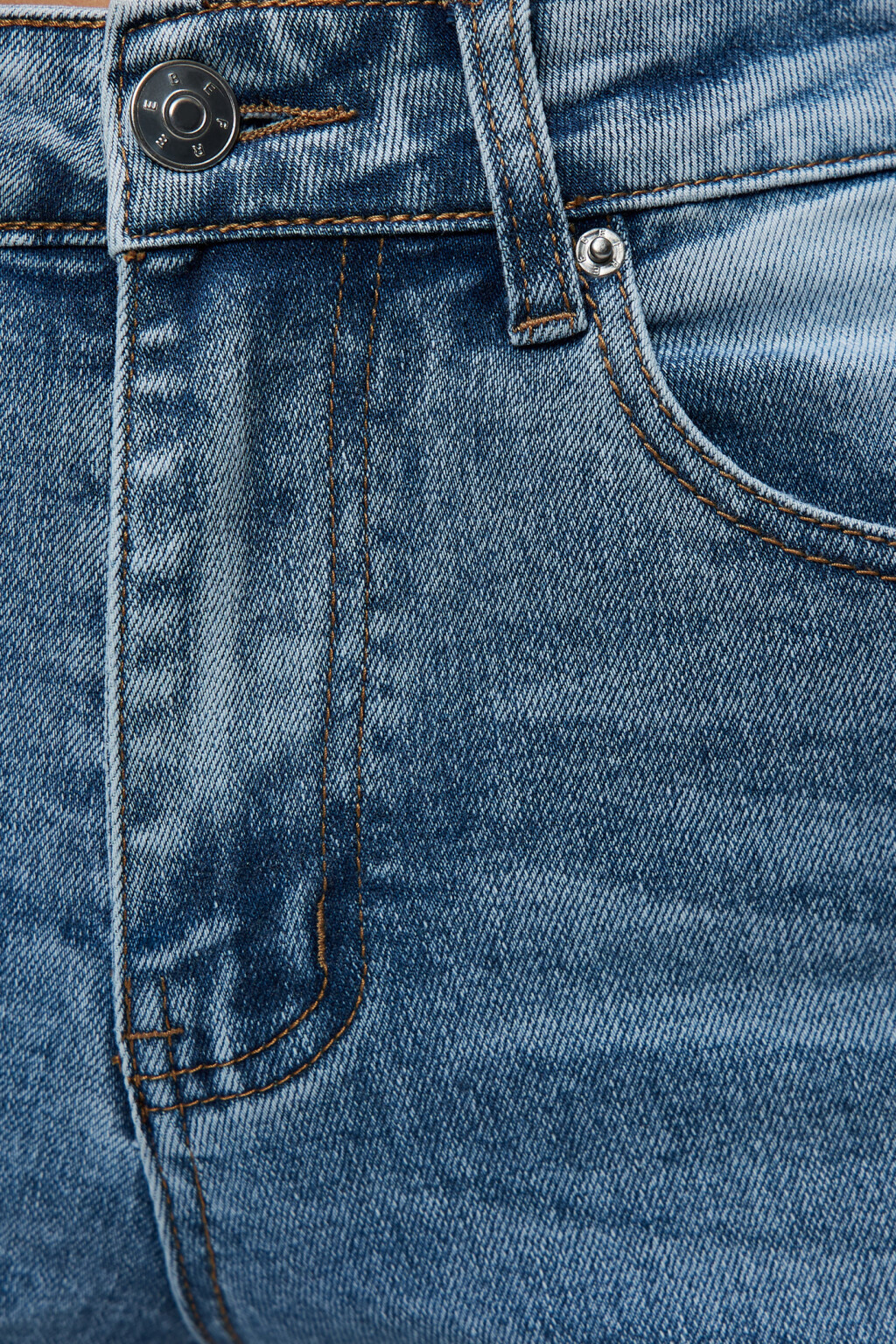 Джинсы skinny со средней посадкой и разрезами - цвет голубой - 5