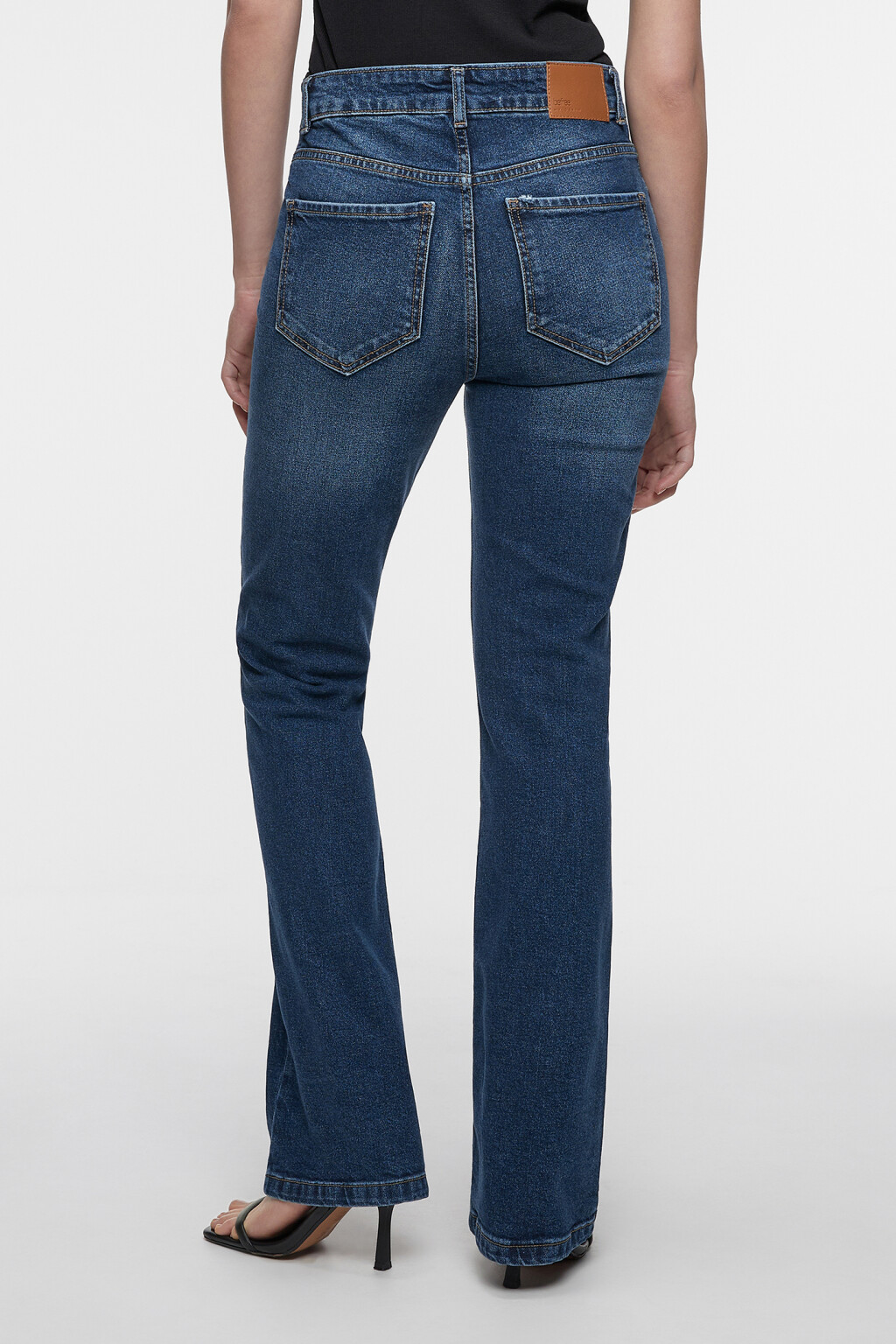 Джинсы клеш облегающие со средней посадкой - цвет голубой - 10