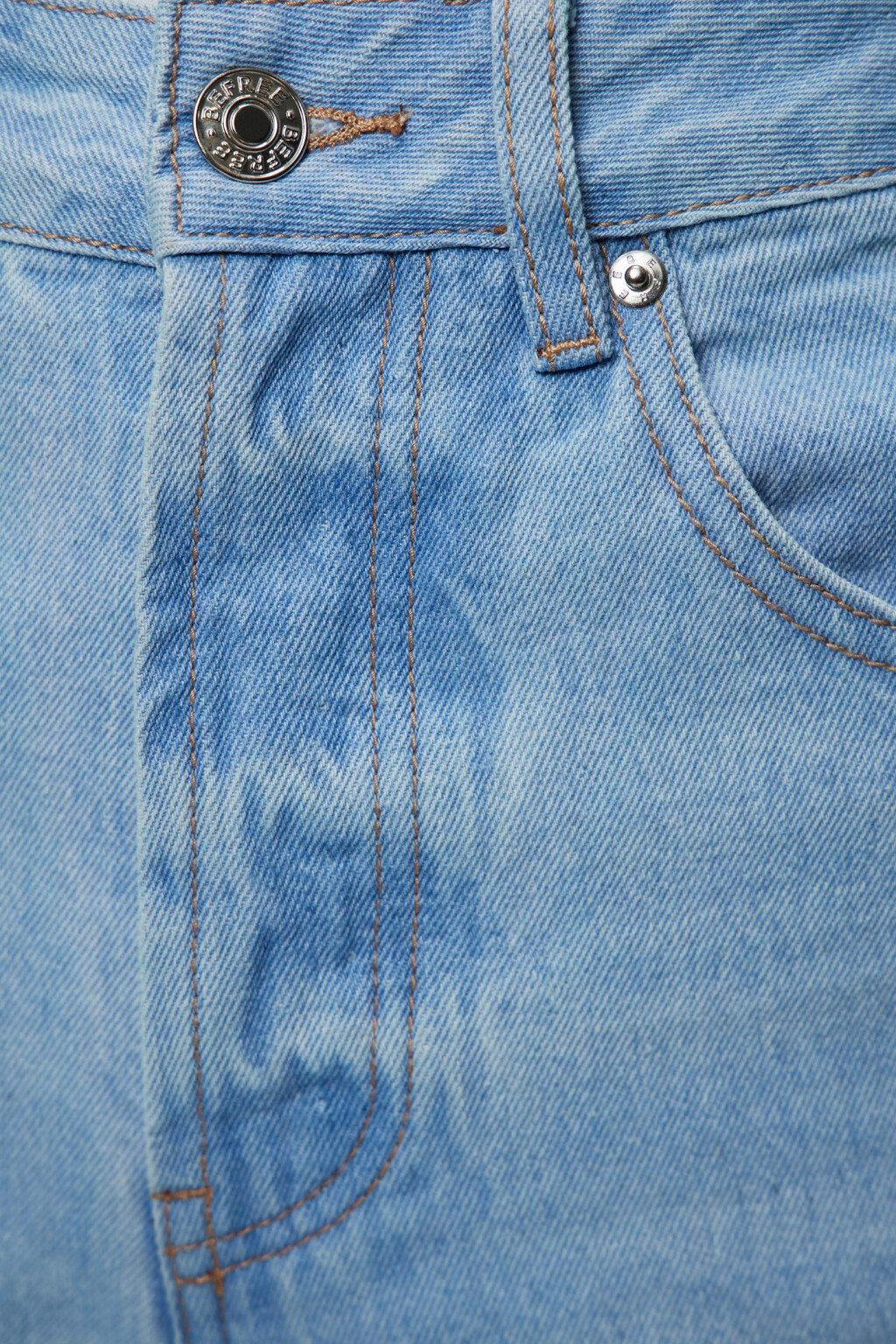 Джинсы-трубы wide leg широкие с высокой посадкой - цвет голубой - 5