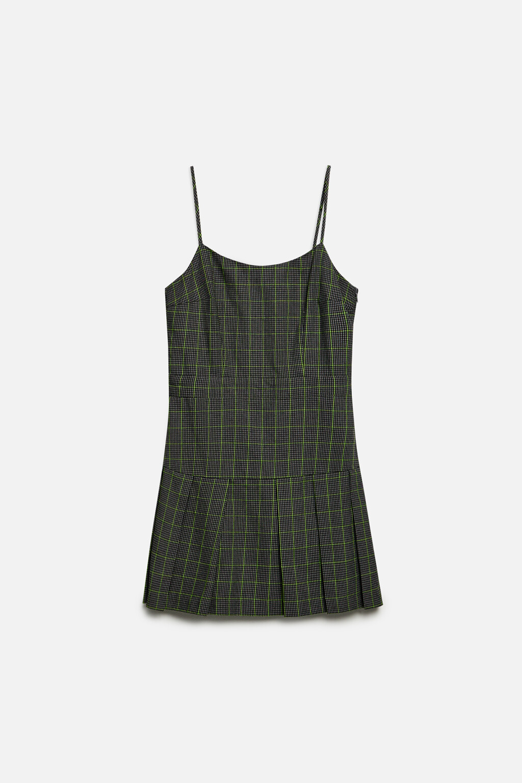 Платье-сарафан мини на тонких бретельках - цвет серый - 8