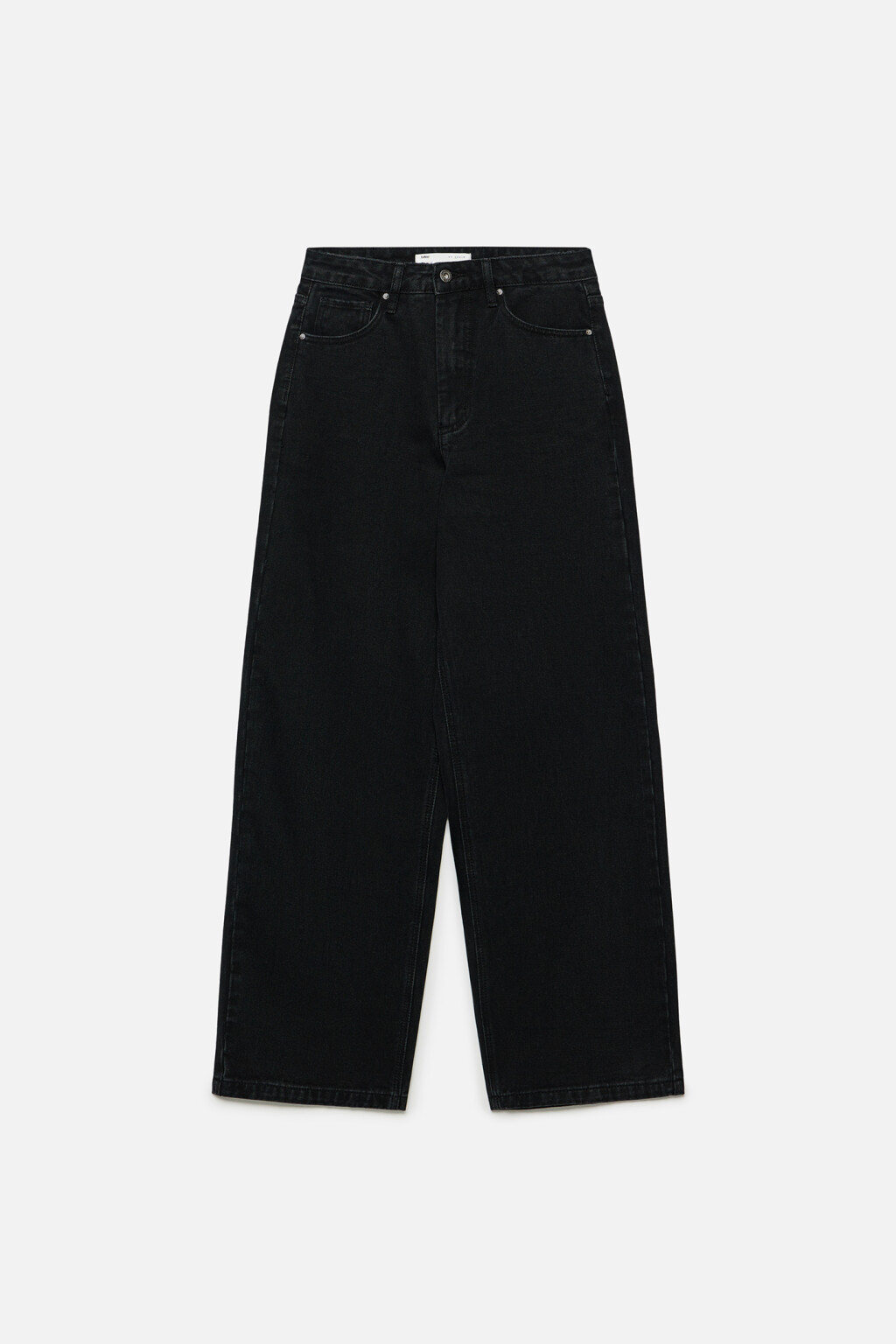 Джинсы-трубы wide leg с высокой посадкой - цвет черный - 8