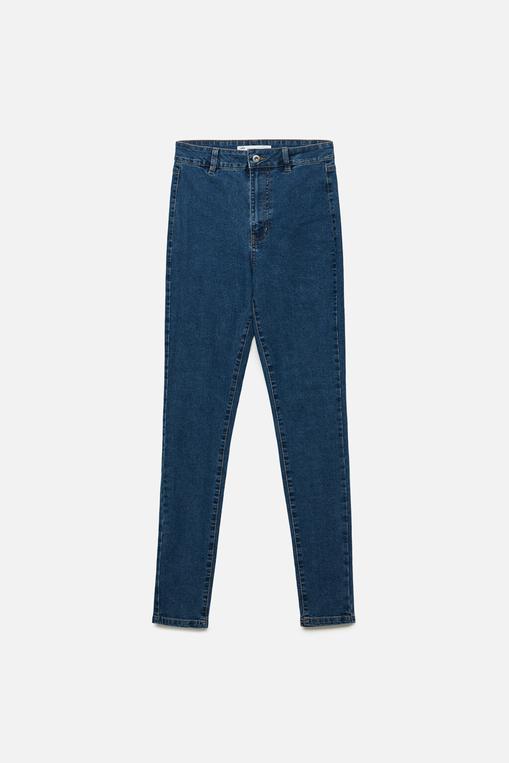 Джинсы skinny базовые с высокой посадкой - цвет голубой - 8