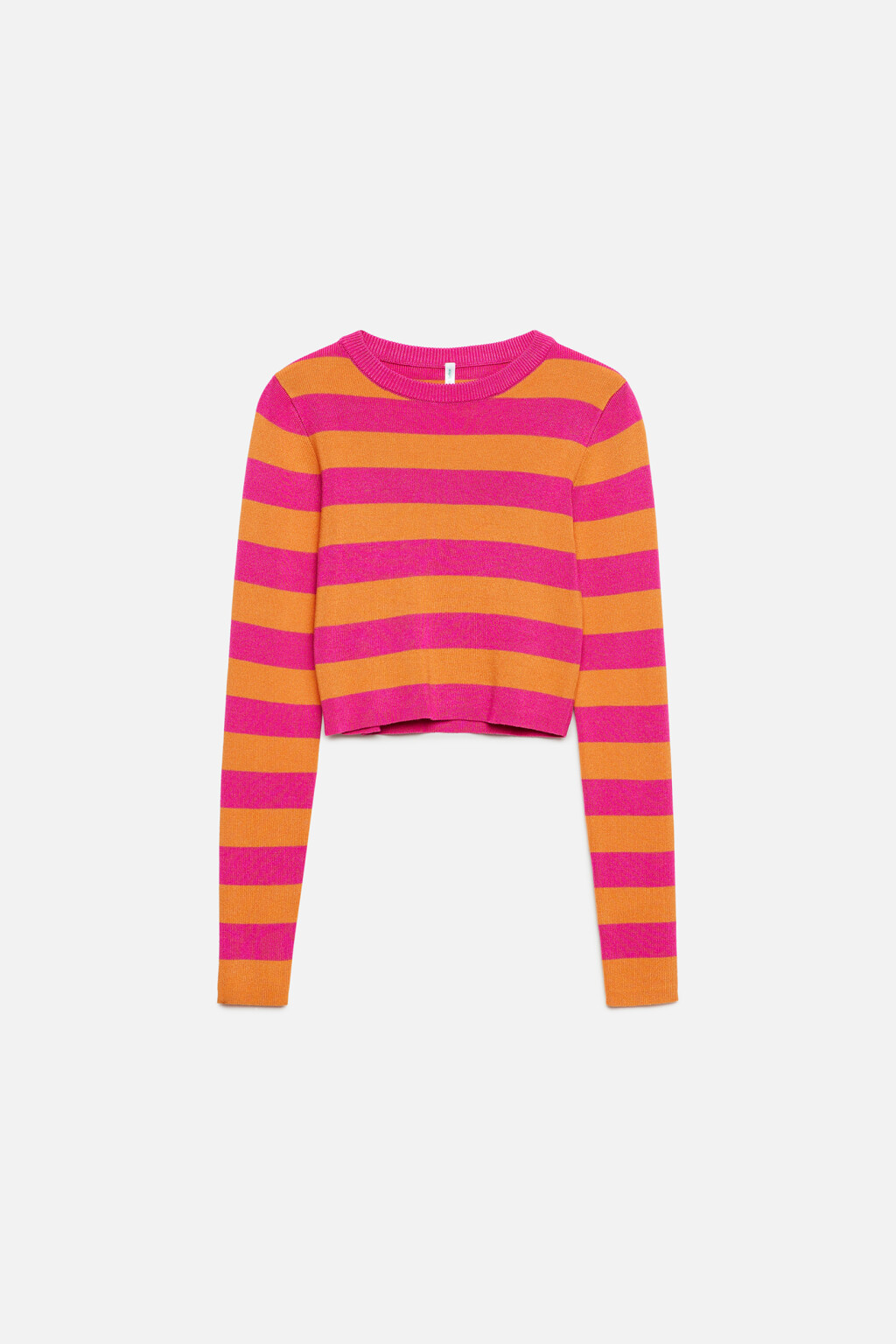 Лонгслив вискозный облегающий тонкой вязки в рубчик - цвет красный - 8