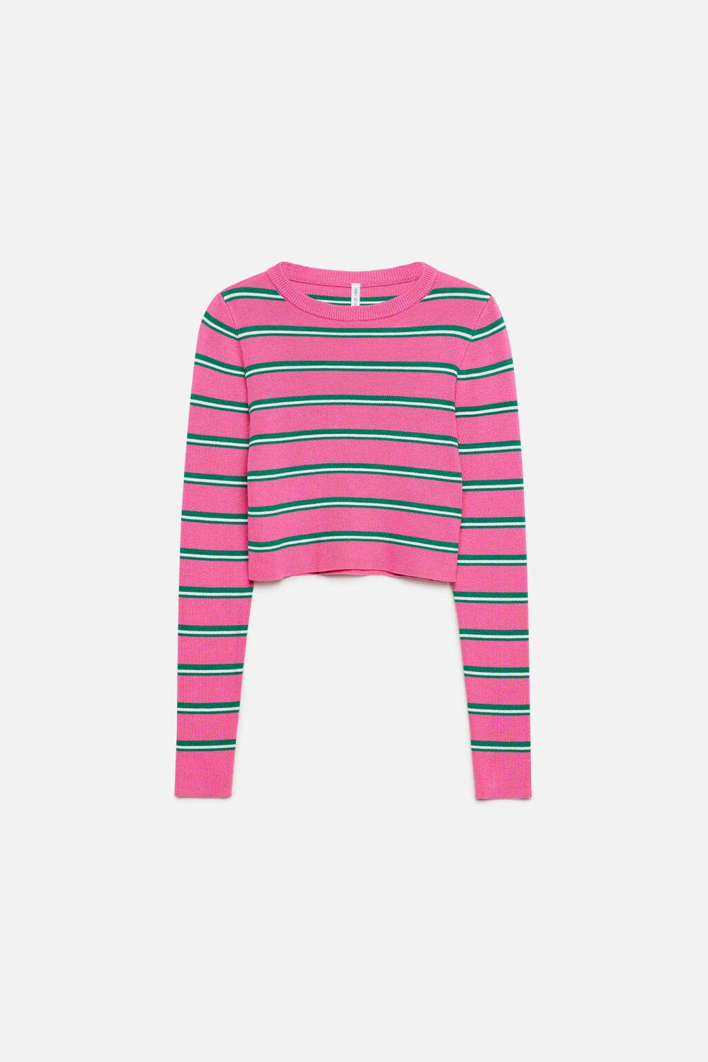 Лонгслив вискозный облегающий тонкой вязки в рубчик - цвет мультиколор - 8