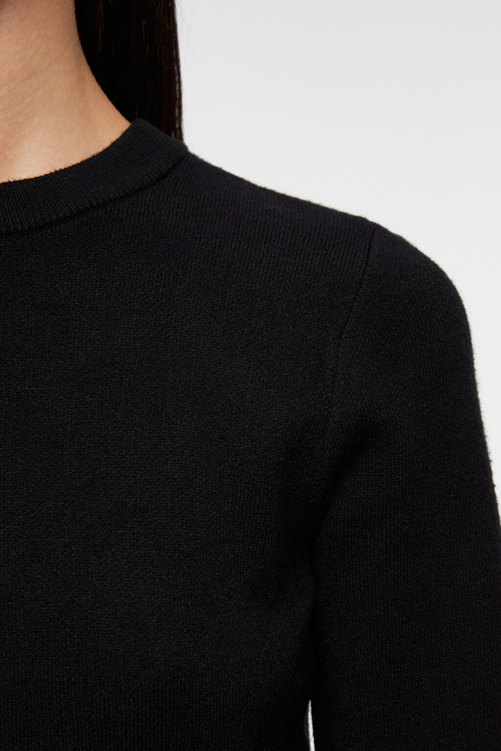 Платье мини облегающее вискозное тонкой вязки - цвет черный - 6