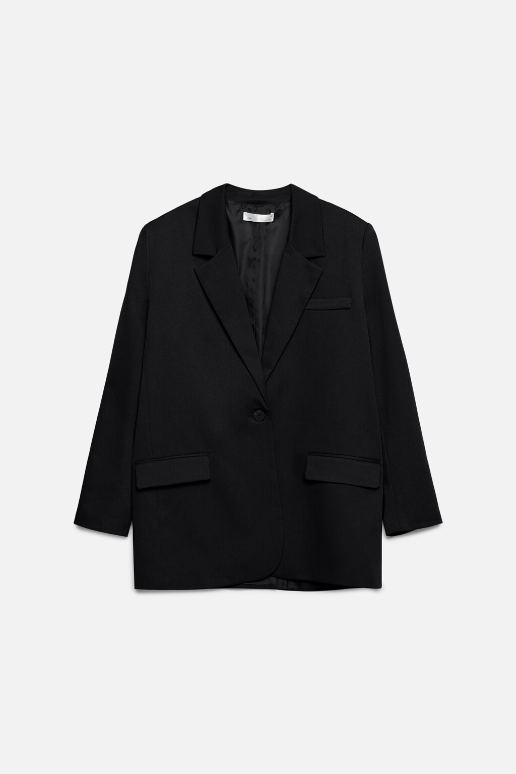 Пиджак oversize однобортный из костюмной ткани - цвет черный - 10