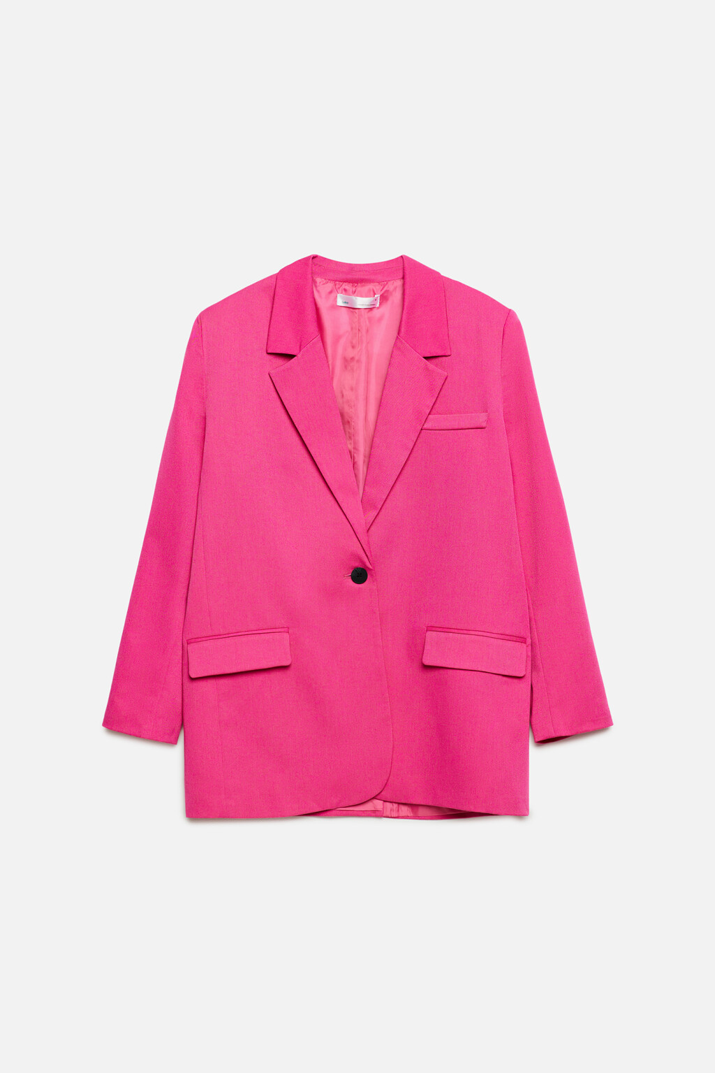 Пиджак oversize однобортный из костюмной ткани - цвет розовый - 9