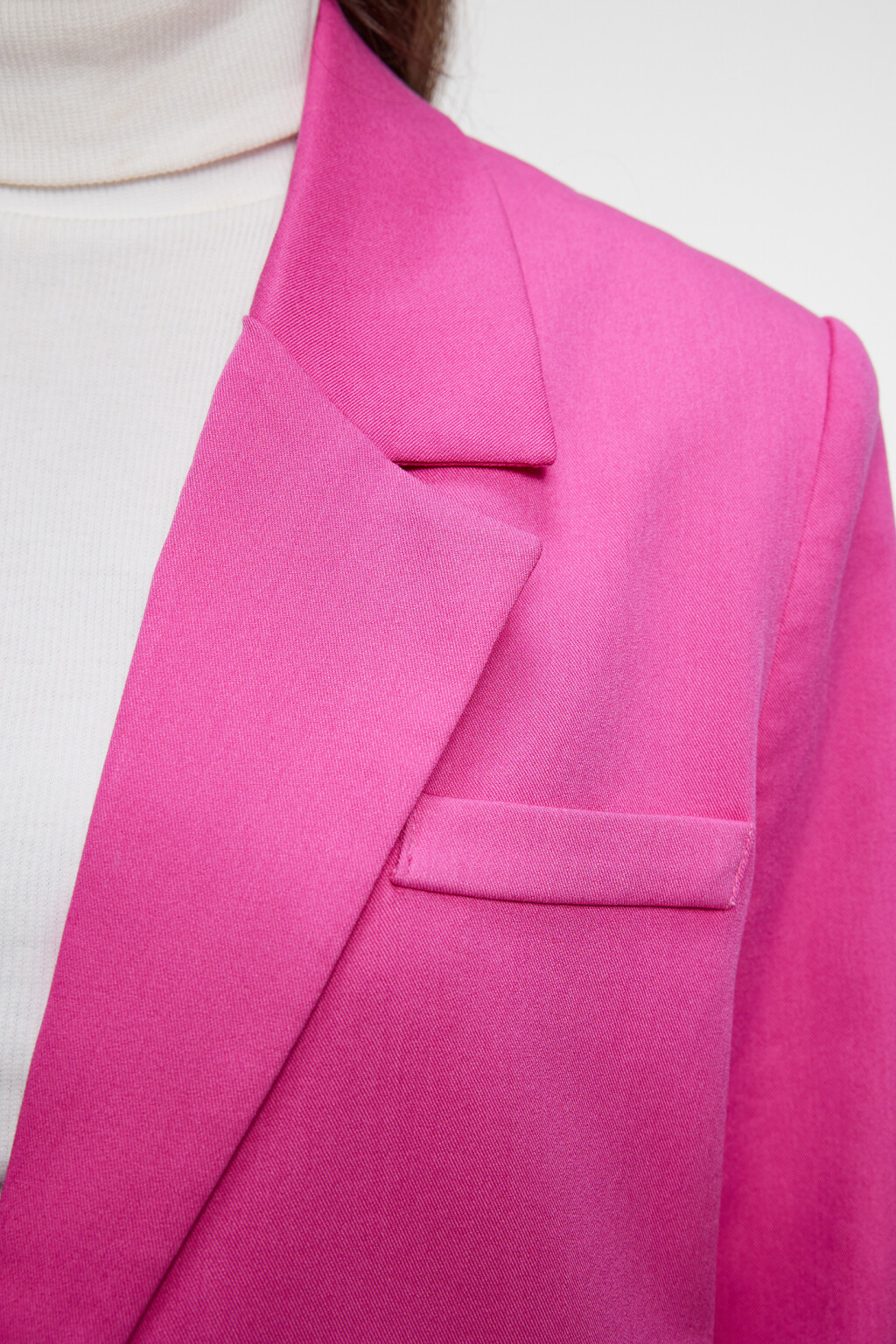 Пиджак oversize однобортный из костюмной ткани - цвет розовый - 6