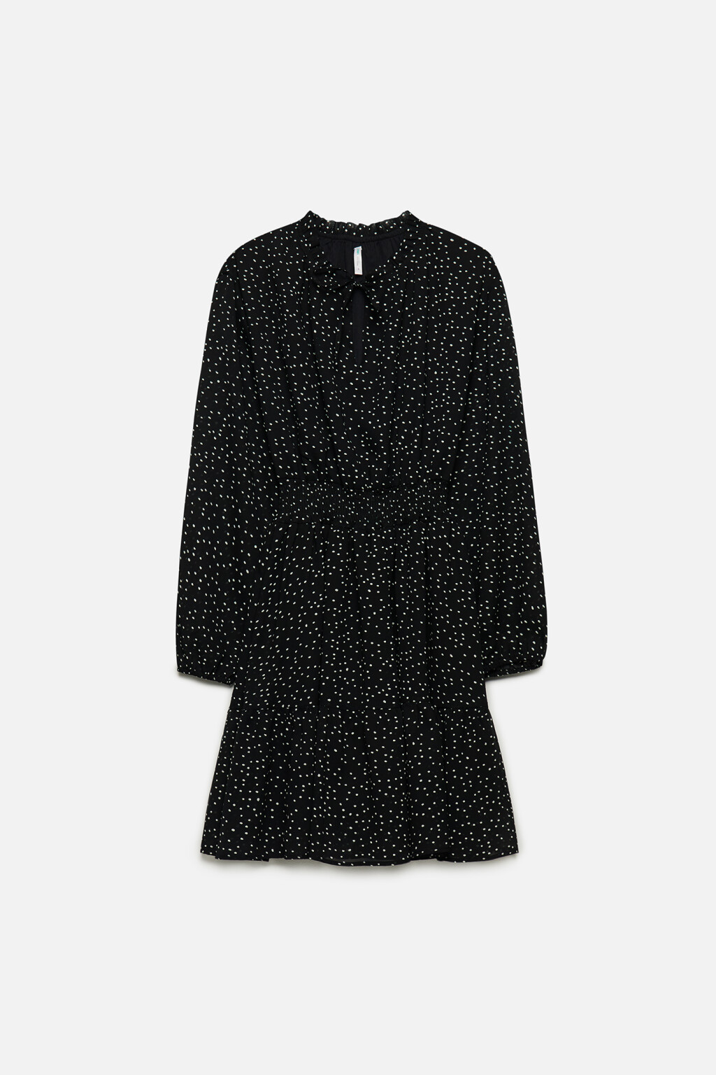 Платье шифоновое с ярусной юбкой и резинкой на талии - цвет мультиколор - 8