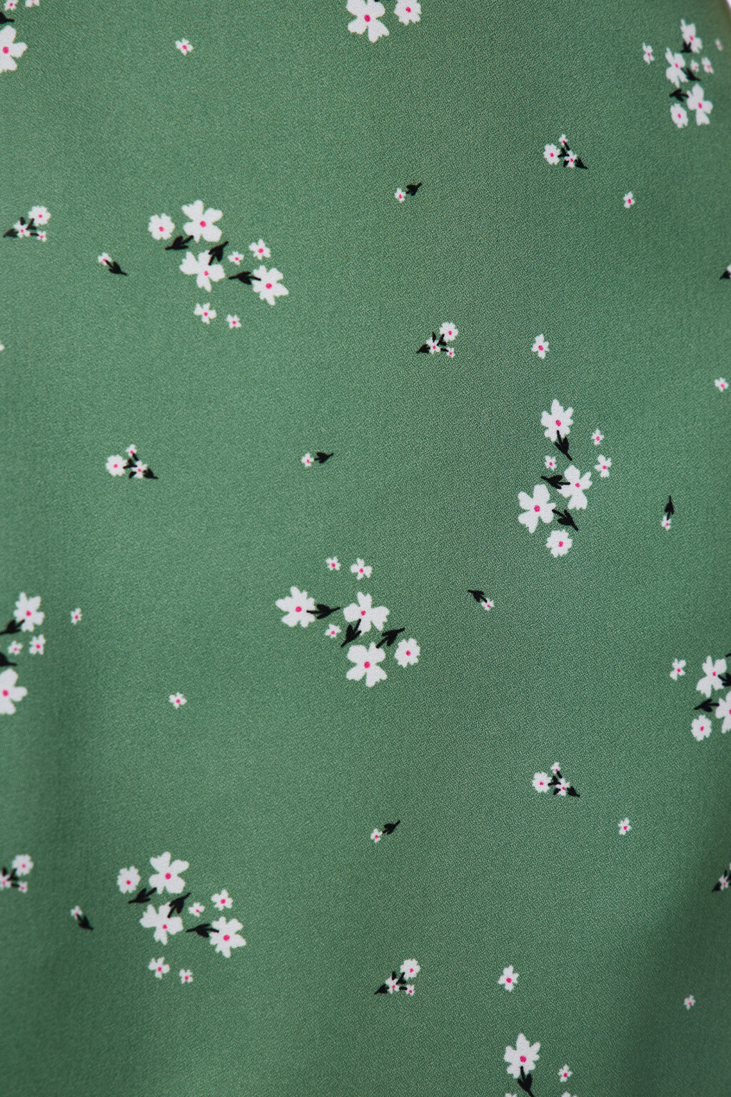 Платье мини приталенное с оборками и рукавами-фонариками - цвет зеленый - 5