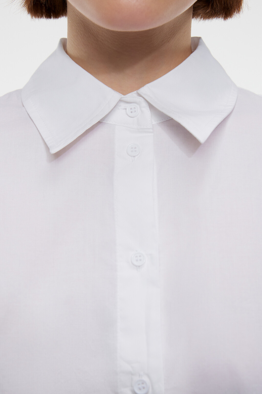 Рубашка oversize хлопковая с принтом - цвет белый - 5