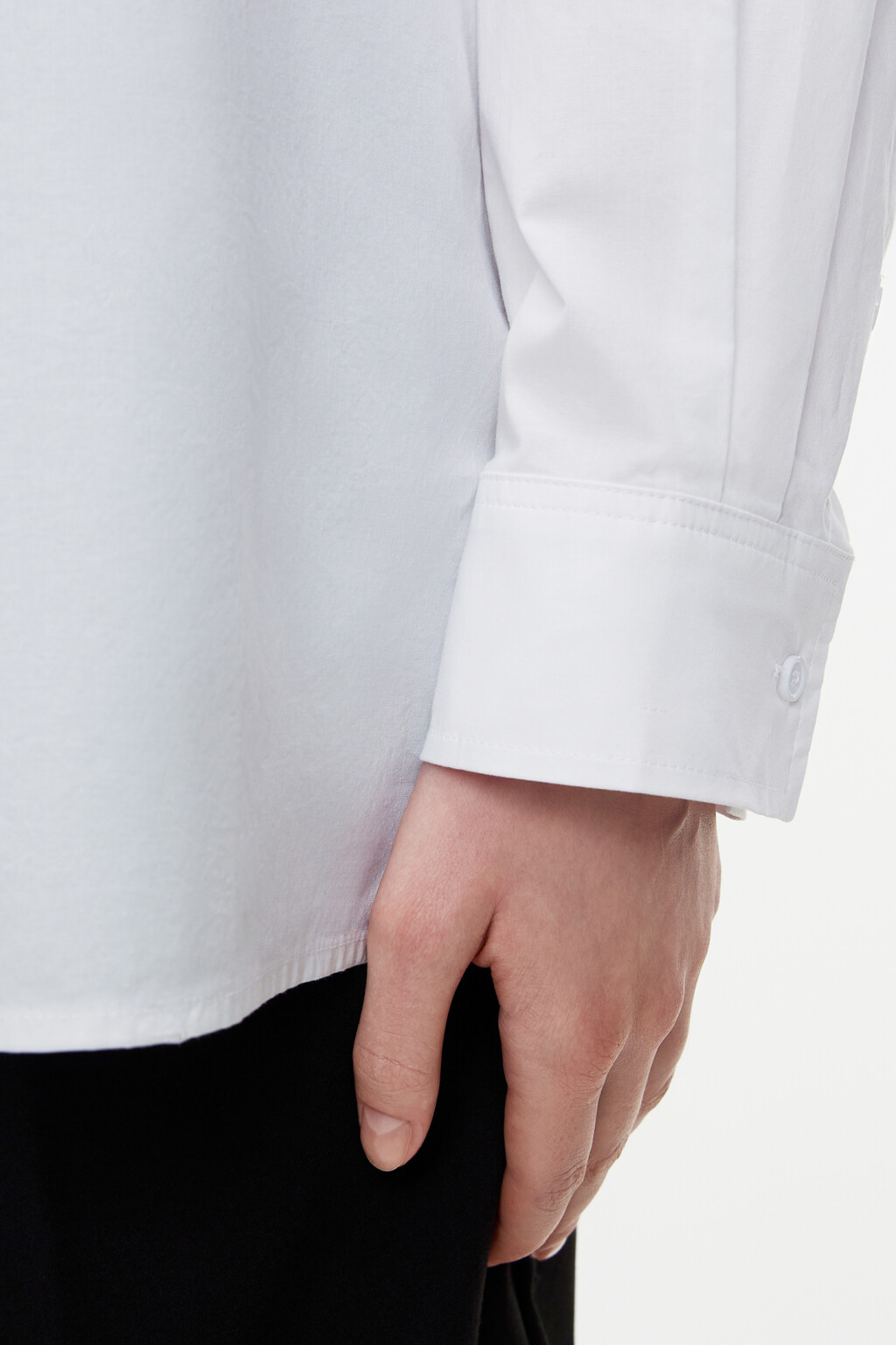 Рубашка oversize хлопковая с принтом - цвет белый - 6