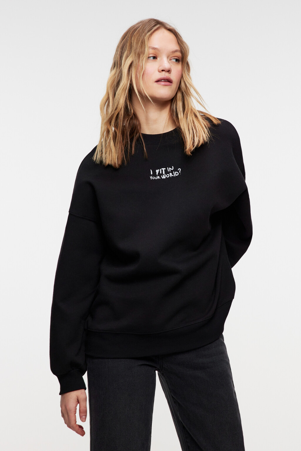 Толстовка oversize хлопковая утепленная в полоску 2311443470, цвет ...
