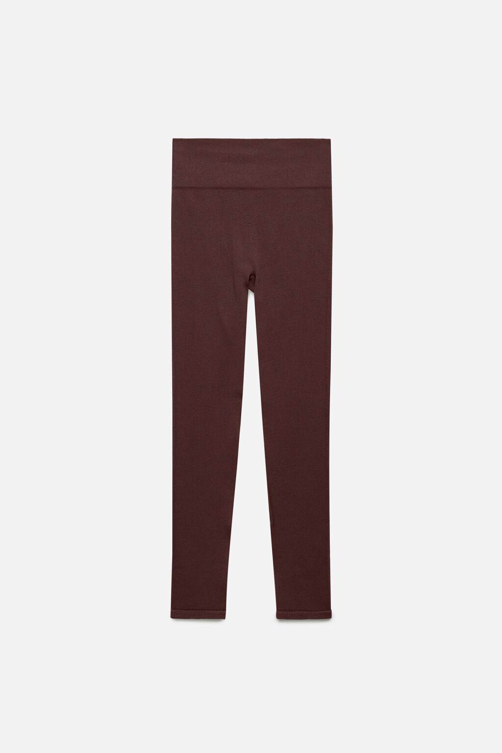 Леггинсы спортивные облегающие с высокой посадкой - цвет коричневый - 7