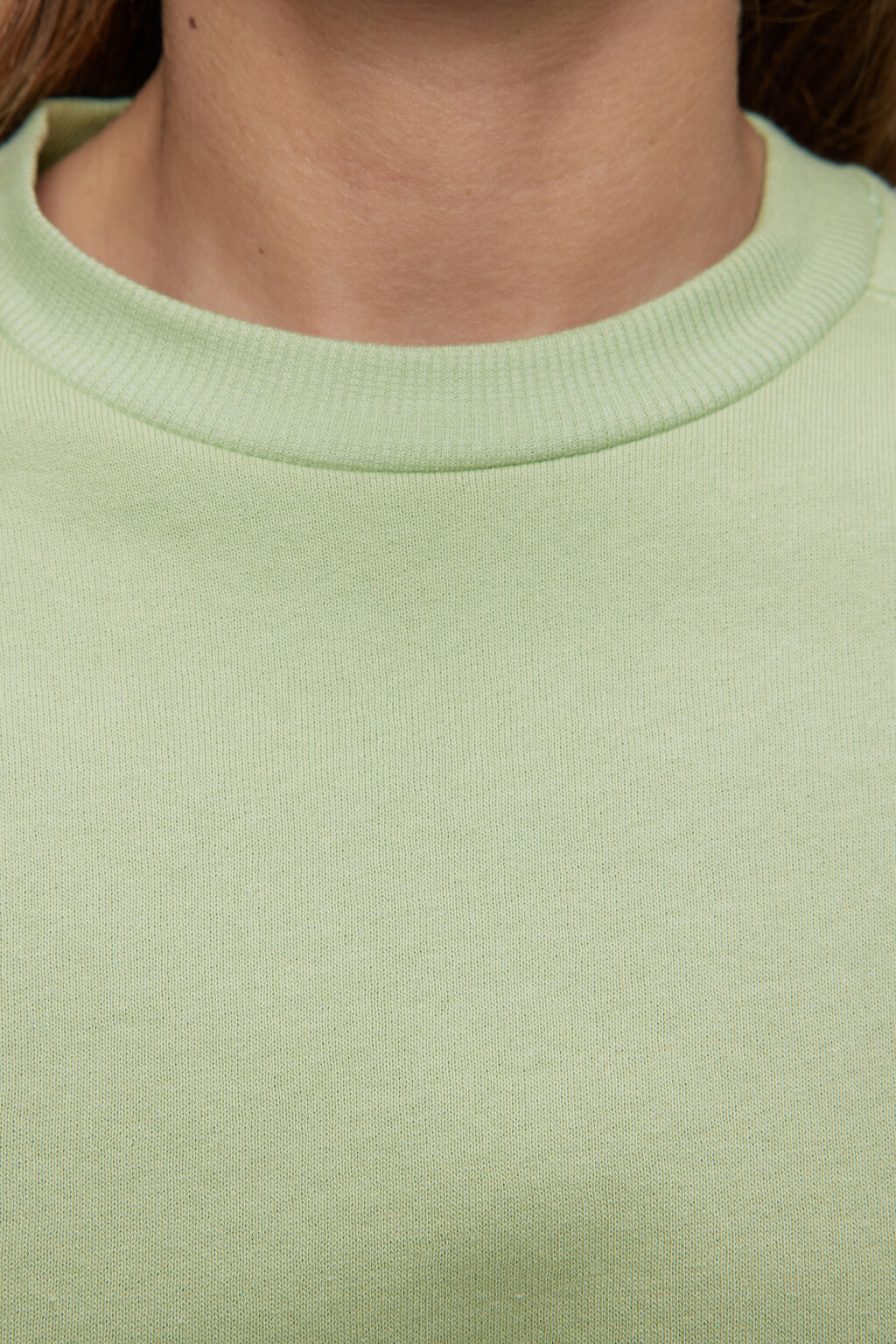 Толстовка oversize хлопковая однотонная - цвет голубой - 6