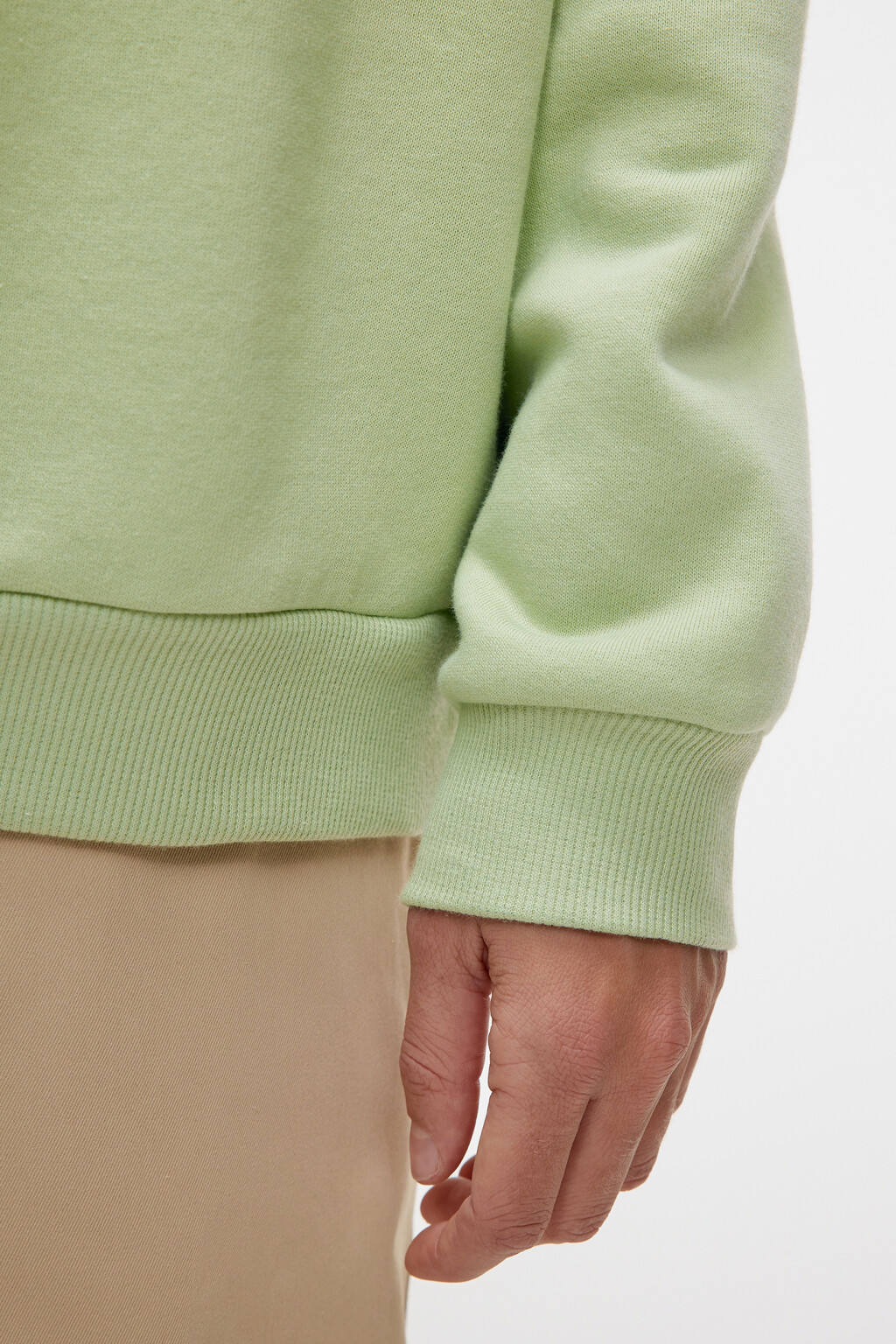 Толстовка oversize хлопковая однотонная - цвет голубой - 7