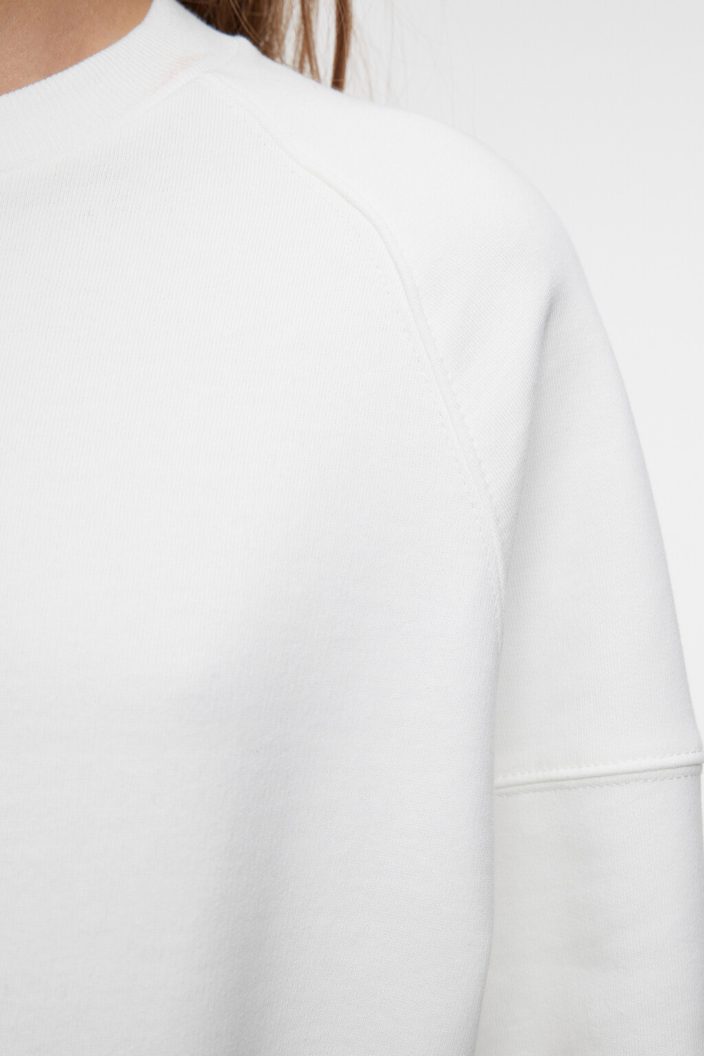 Толстовка oversize хлопковая однотонная - цвет бежевый - 5