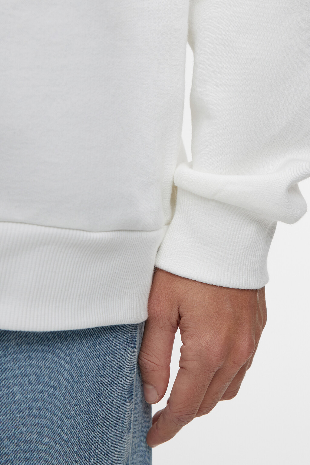 Толстовка oversize хлопковая однотонная - цвет бежевый - 7