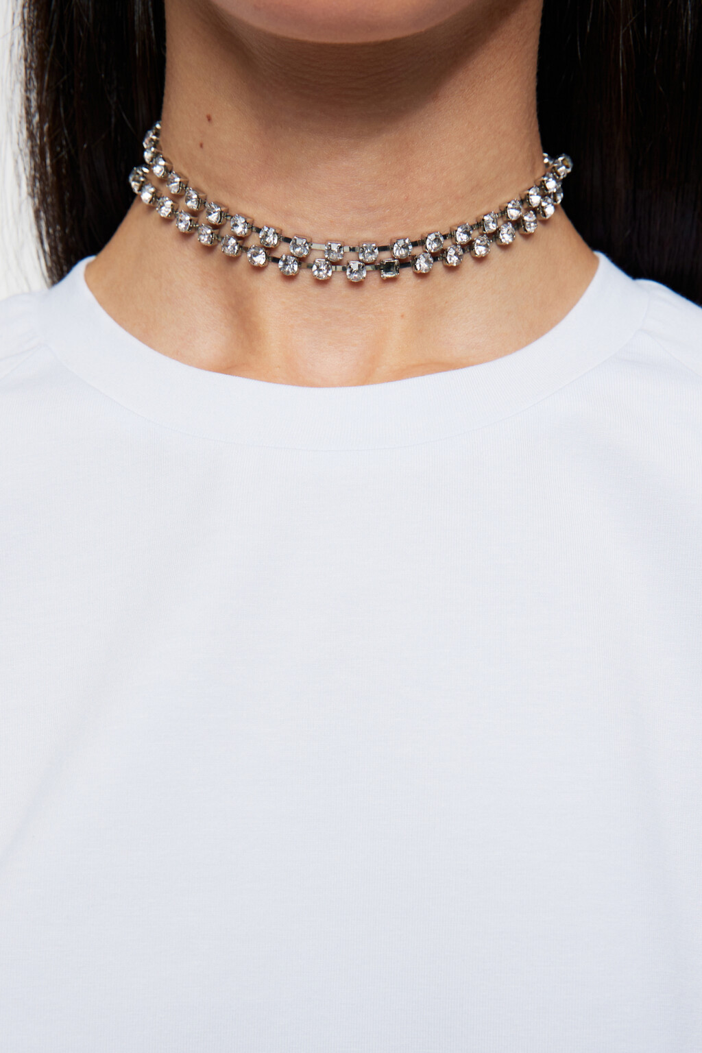 Футболка-боди хлопковая со свободными рукавами реглан - цвет белый - 5