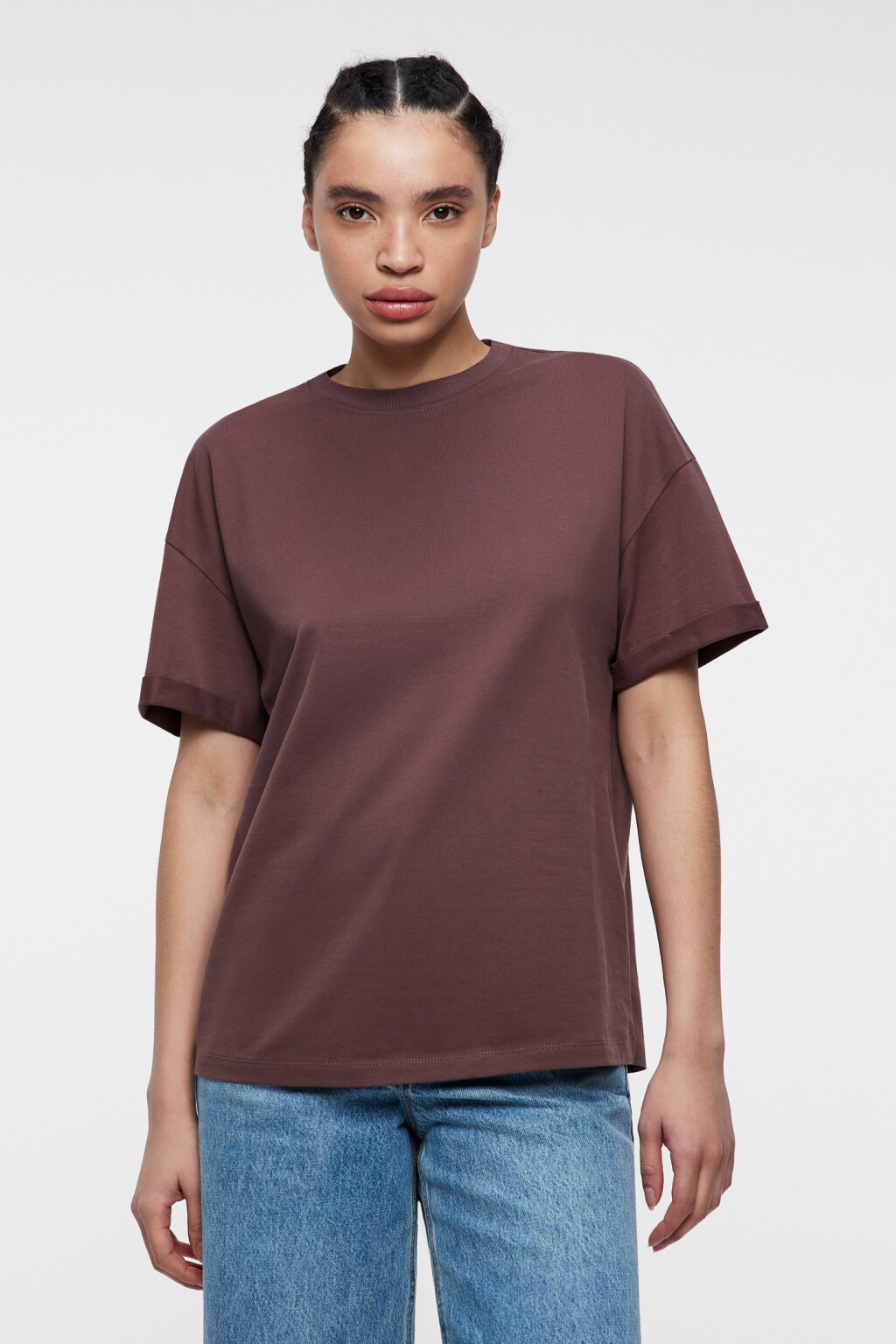 Футболка TLOOSE свободная хлопковая - цвет бежевый - 1