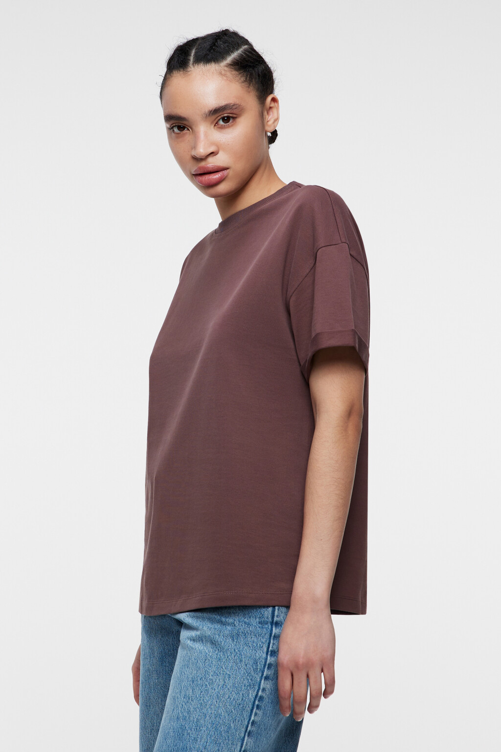 Футболка TLOOSE свободная хлопковая - цвет бежевый - 2