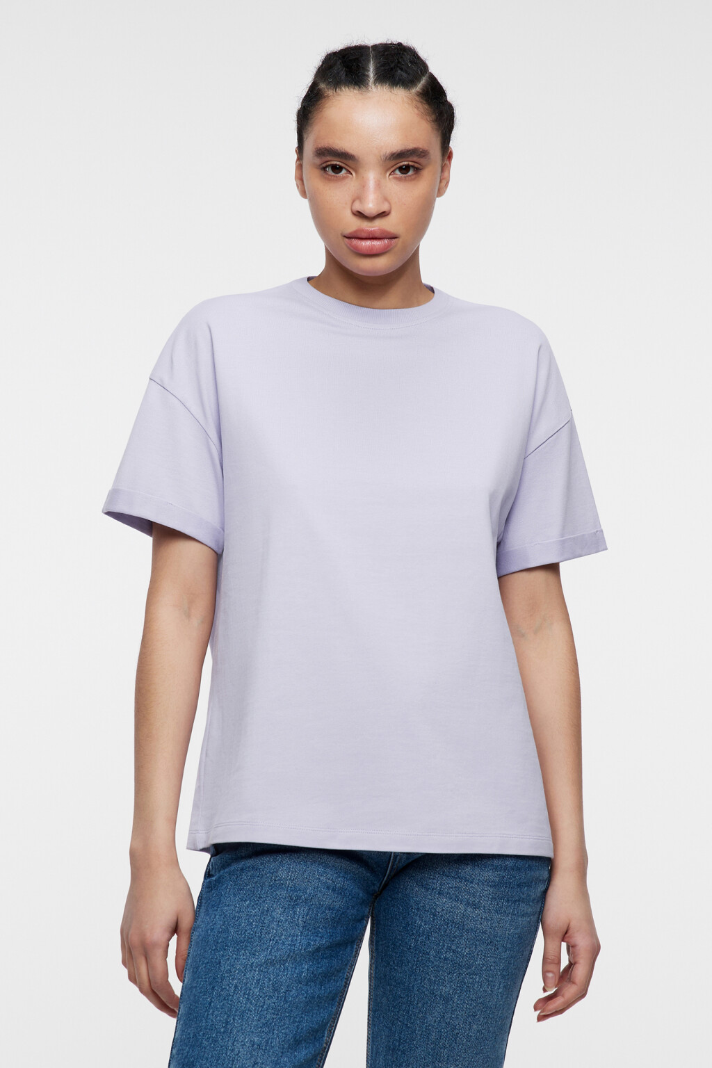 Футболка TLOOSE свободная хлопковая - цвет сиреневый - 1