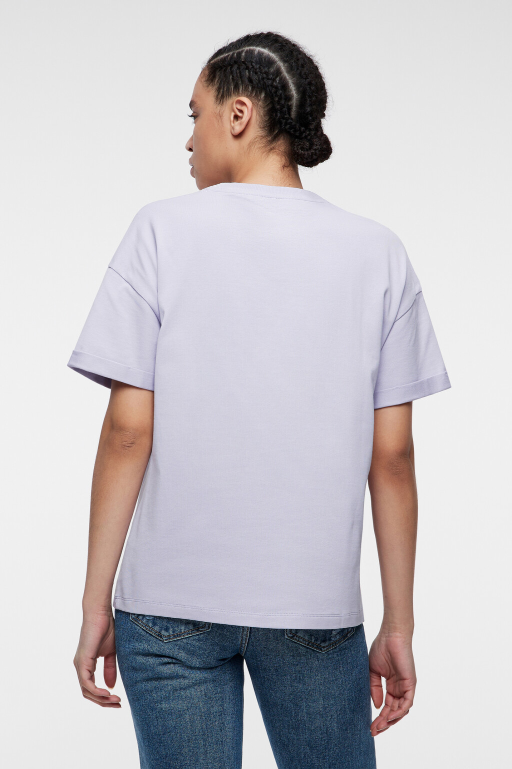 Футболка TLOOSE свободная хлопковая - цвет сиреневый - 3