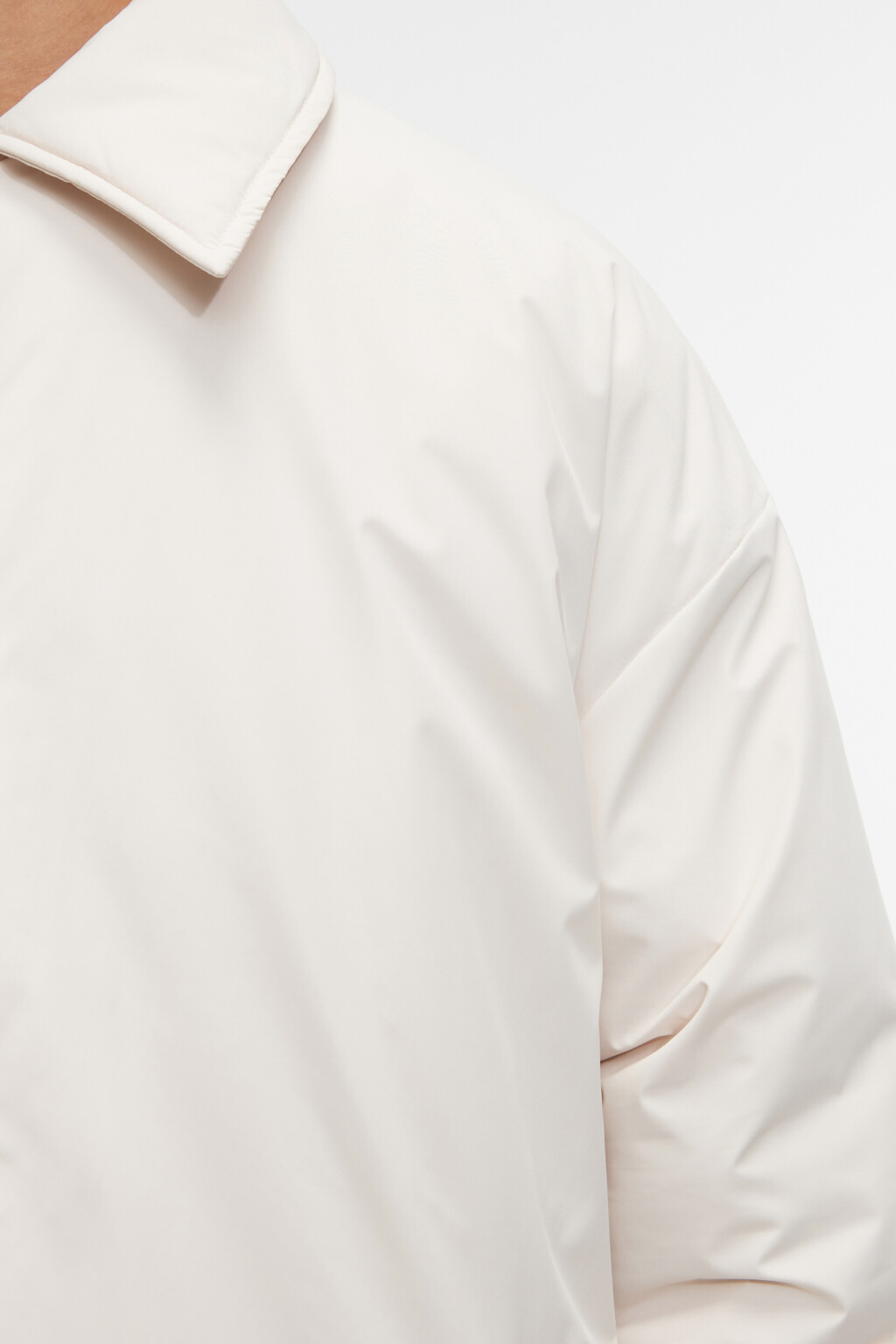 Куртка-рубашка утепленная с отложным воротником - цвет бежевый - 5