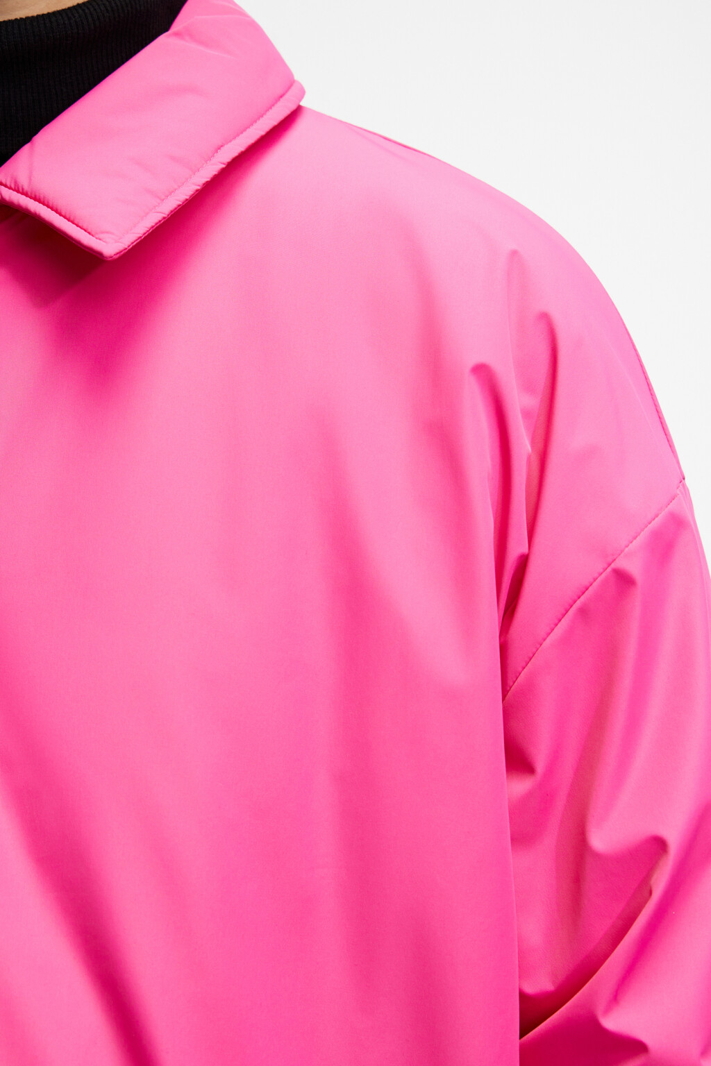 Куртка-рубашка утепленная с отложным воротником - цвет розовый - 5