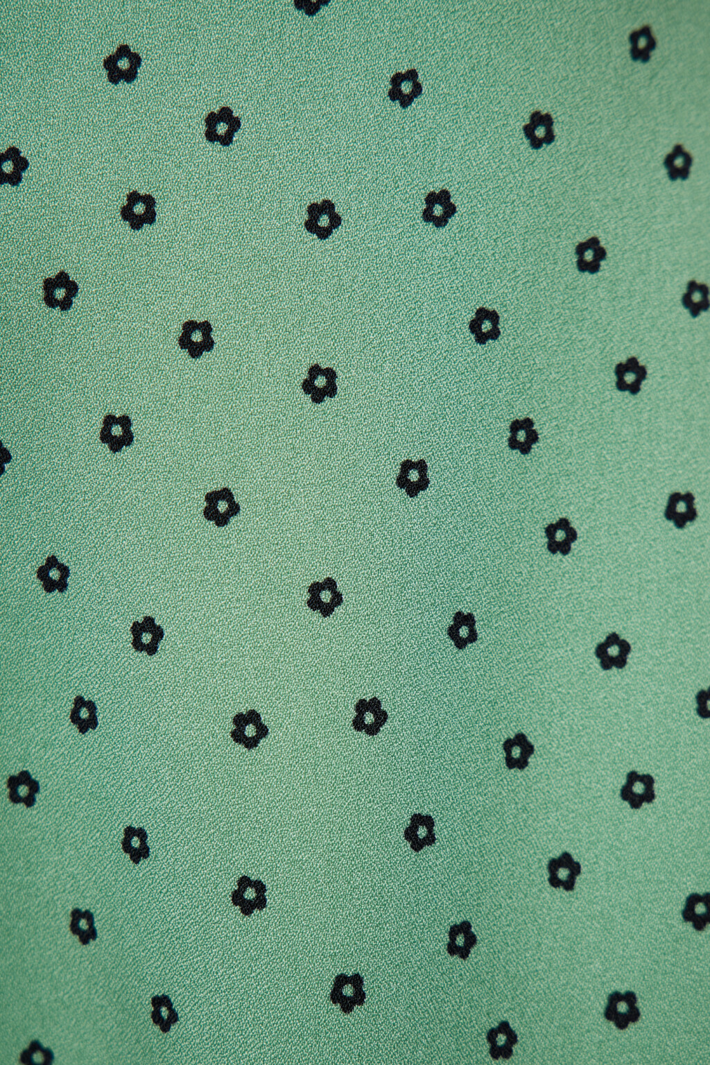 Платье миди с V-вырезом и короткими рукавами-фонариками - цвет зеленый - 5