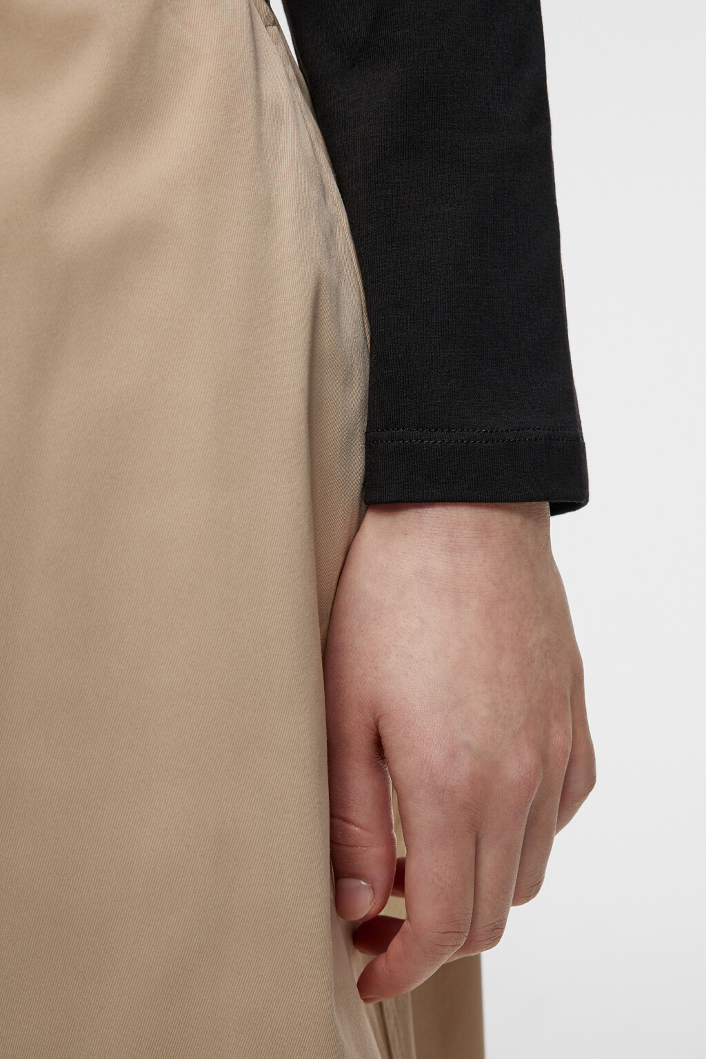 Лонгслив хлопковый базовый прямого кроя - цвет черный - 7