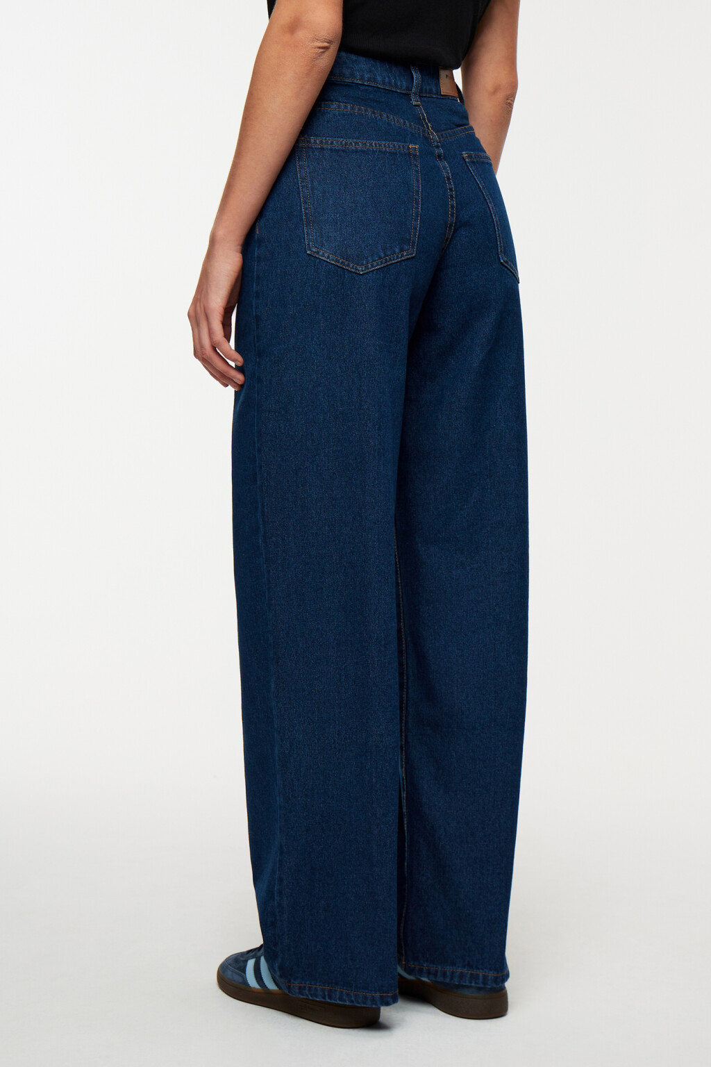 Джинсы wide экстрадлинные с высокой посадкой - цвет голубой - 3