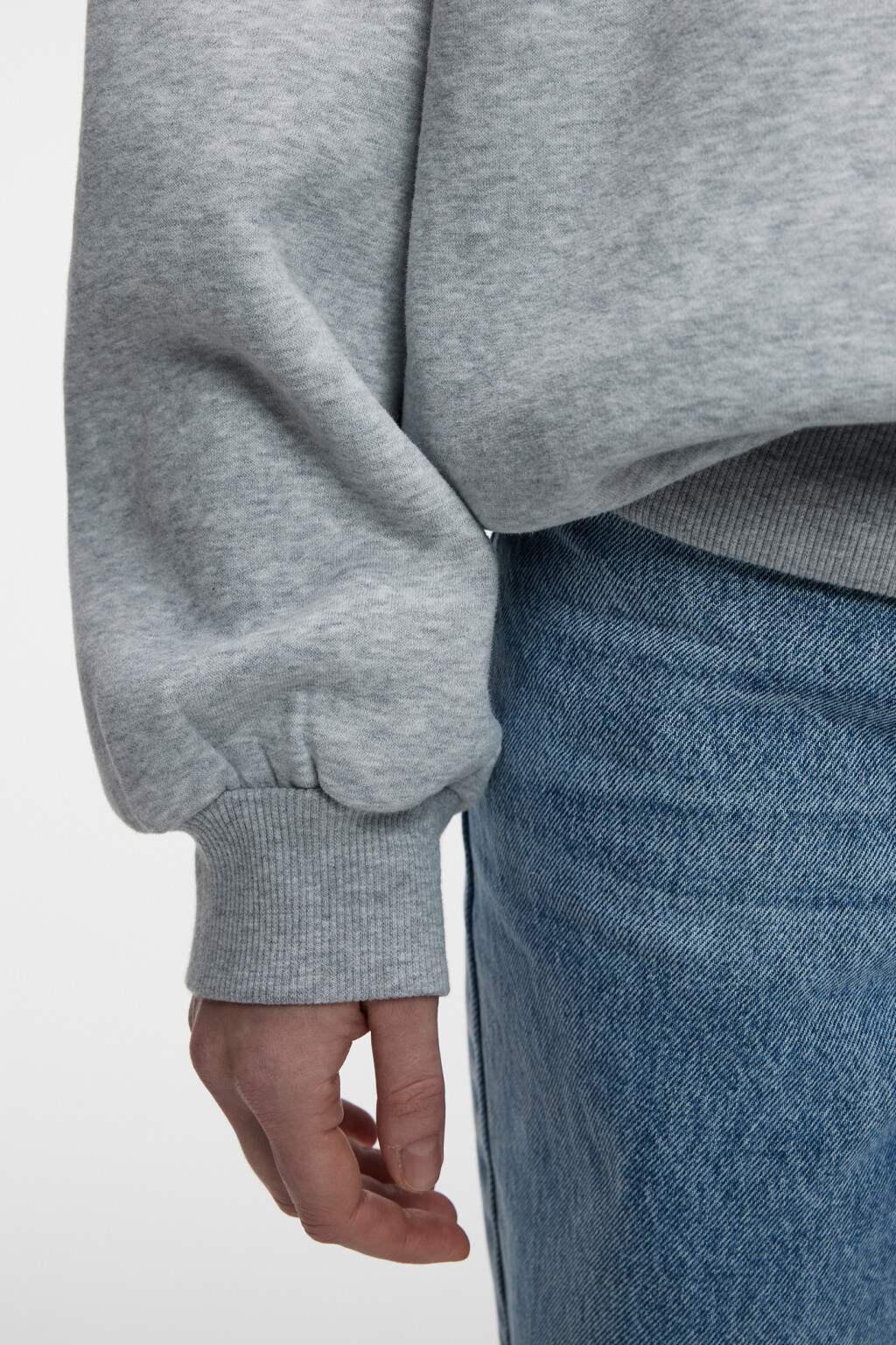 Толстовка oversize утепленная с принтом-надписью - цвет серый - 7