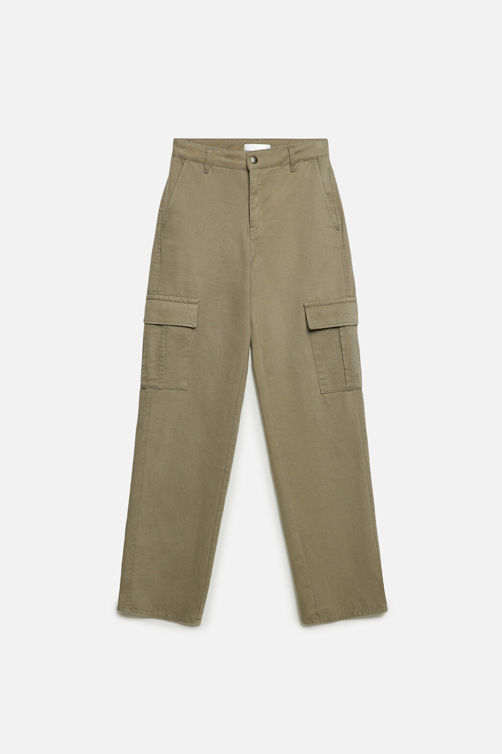 Брюки карго джинсовые прямые с заниженной посадкой - цвет зеленый - 7